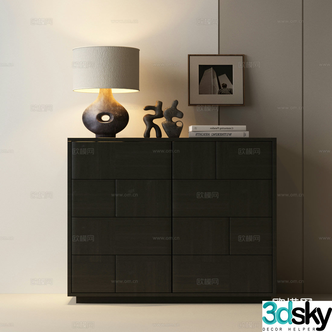 Modern chest of drawers Italian chest of drawers Modern Italian entrance cabinet Modern side cabinet Italian chest of drawers Decorative 3D model