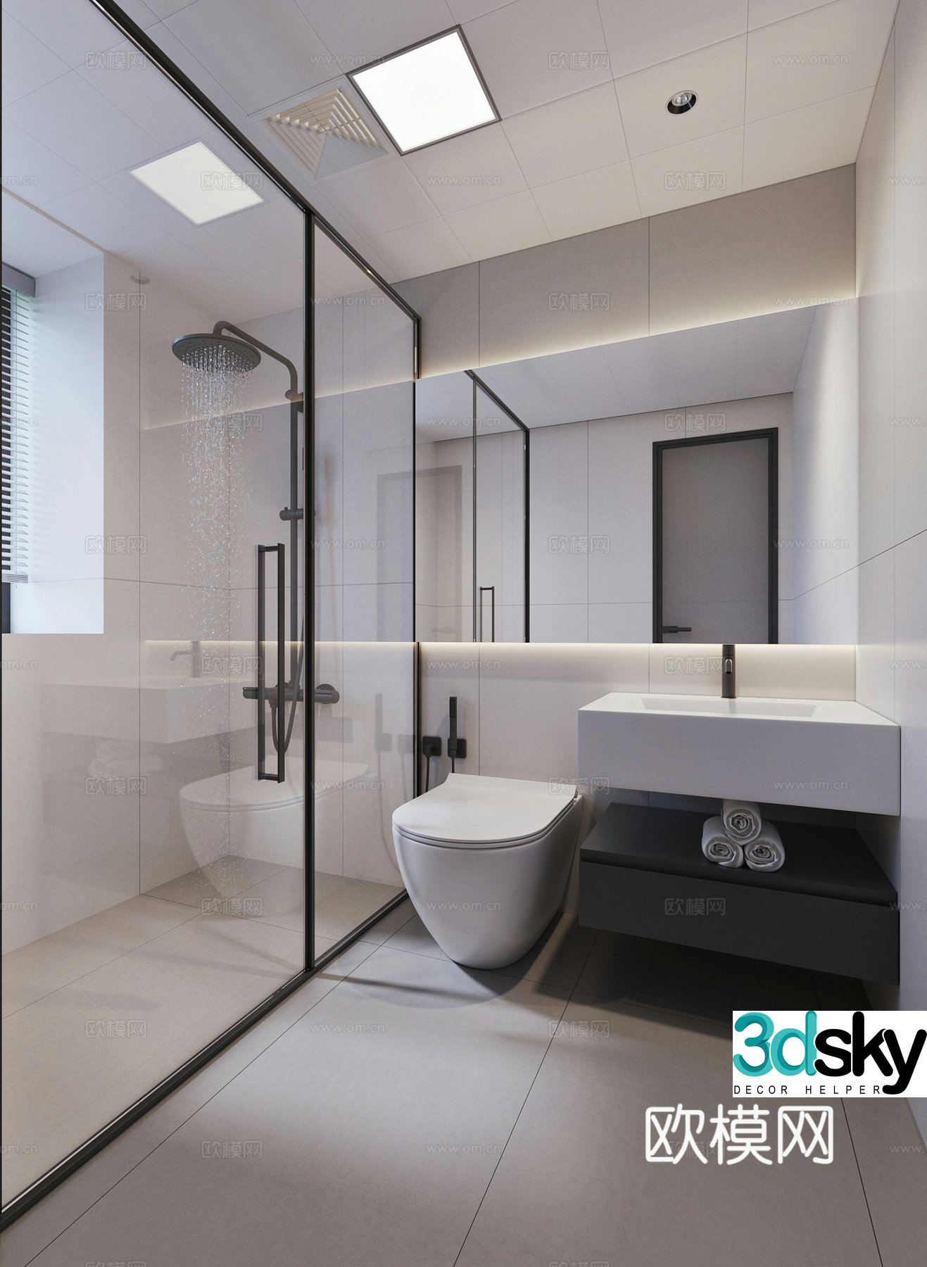 Modern bathroom 3d model