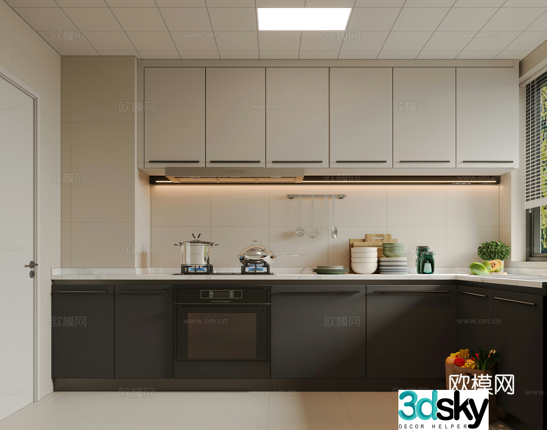 Modern kitchen 3d model