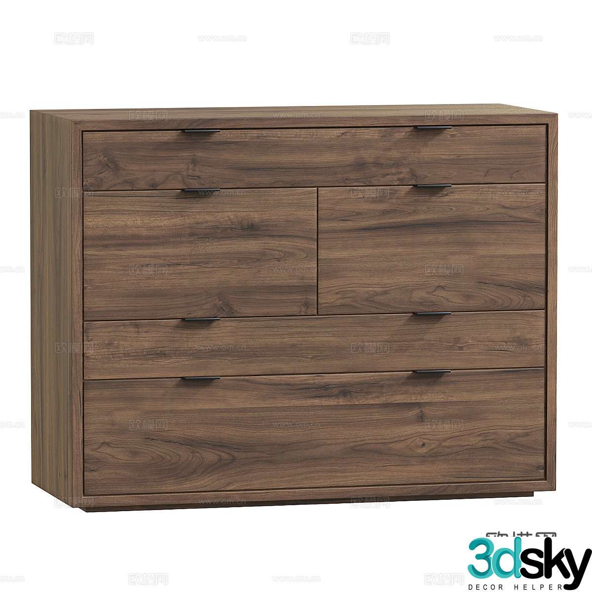 Modern Italian chest of drawers side cabinet decorative cabinet low cabinet 3d model