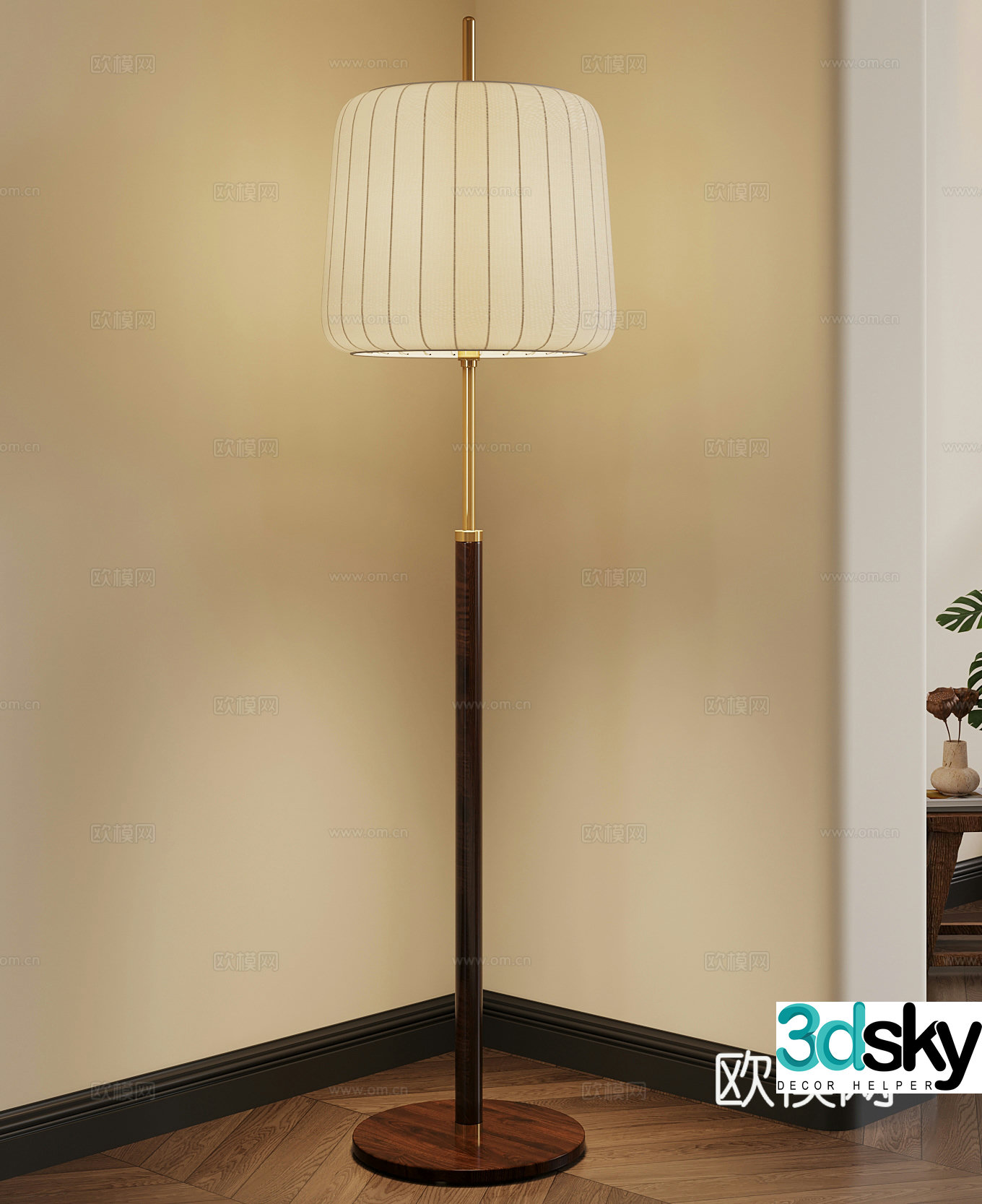 Floor lamp New Chinese style floor lamp 3D model