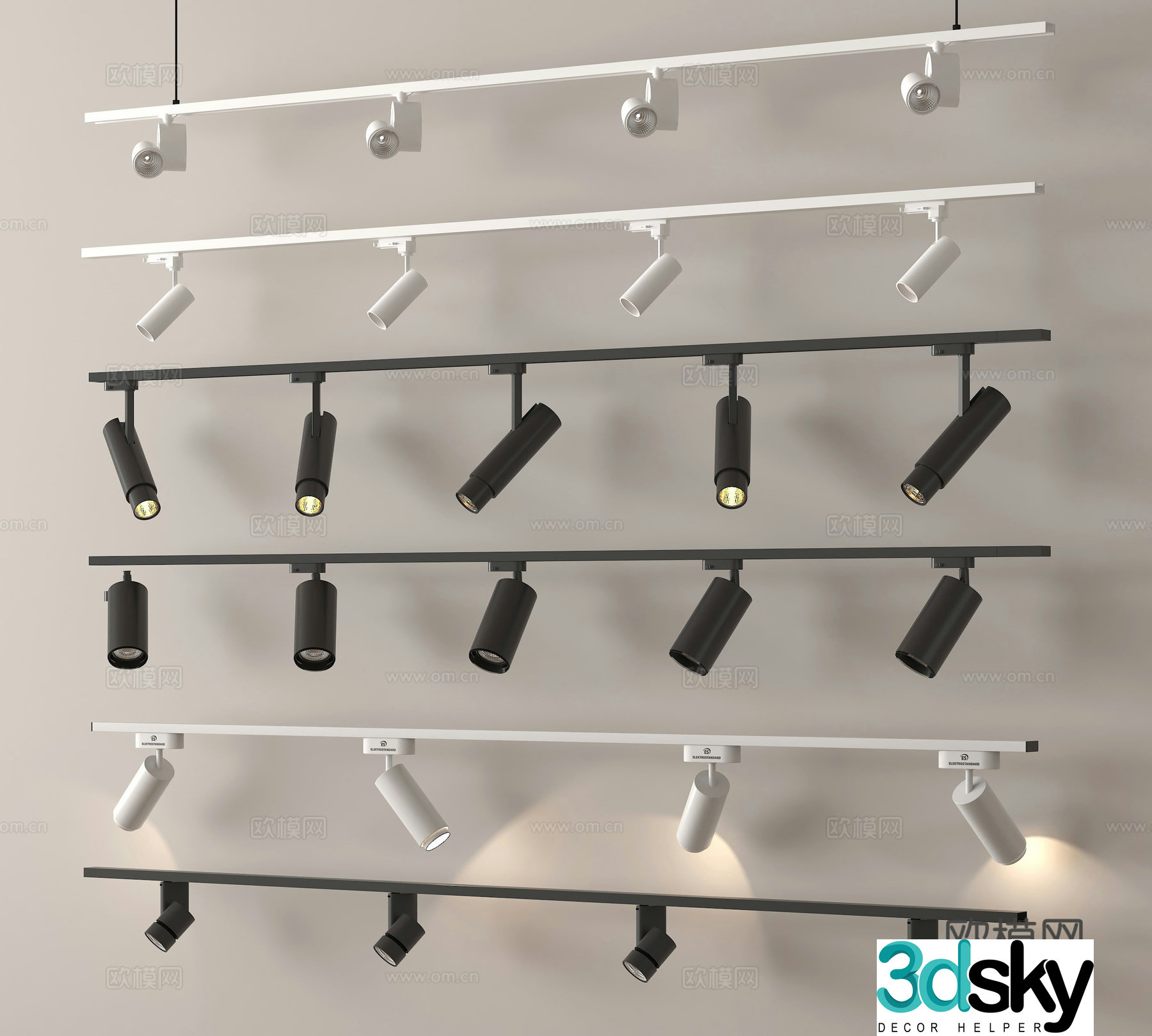 Spotlight Downlight Tracklight 3D Model