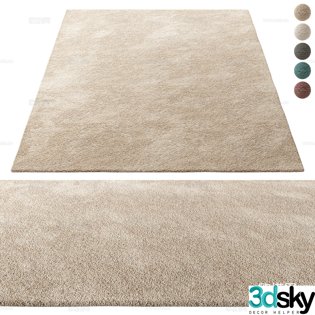 Square carpet 3d model