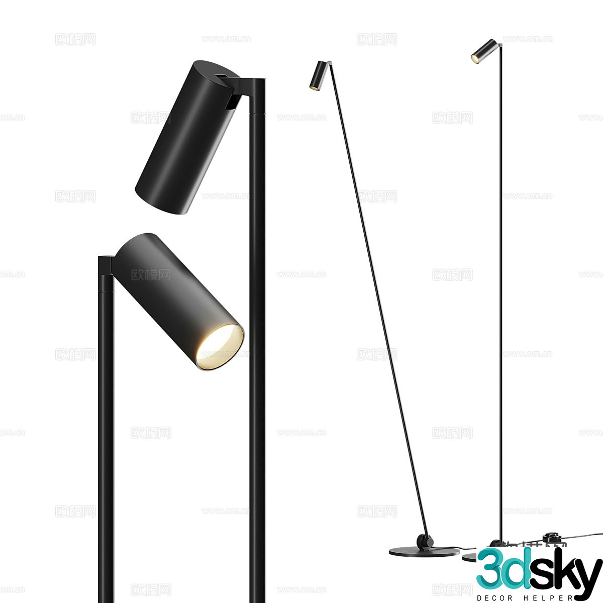 Modern minimalist floor lamp 3d model