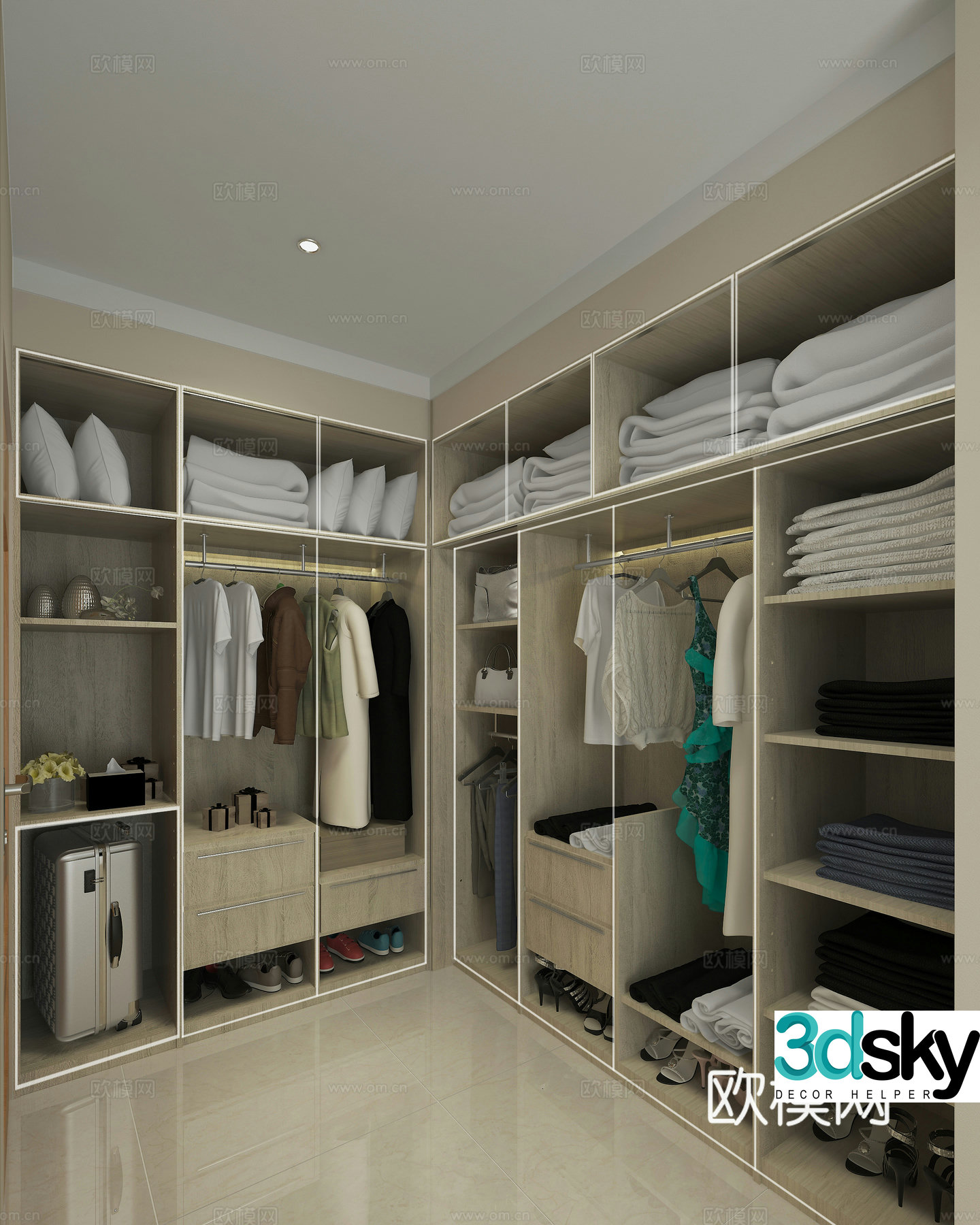 Modern cloakroom 3d model
