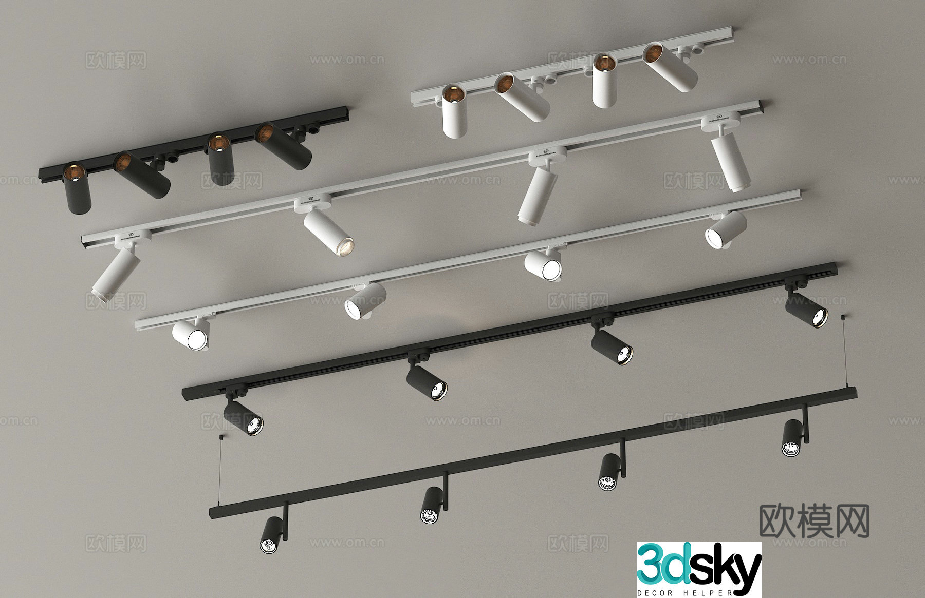 Spotlight Downlight Tracklight 3D Model