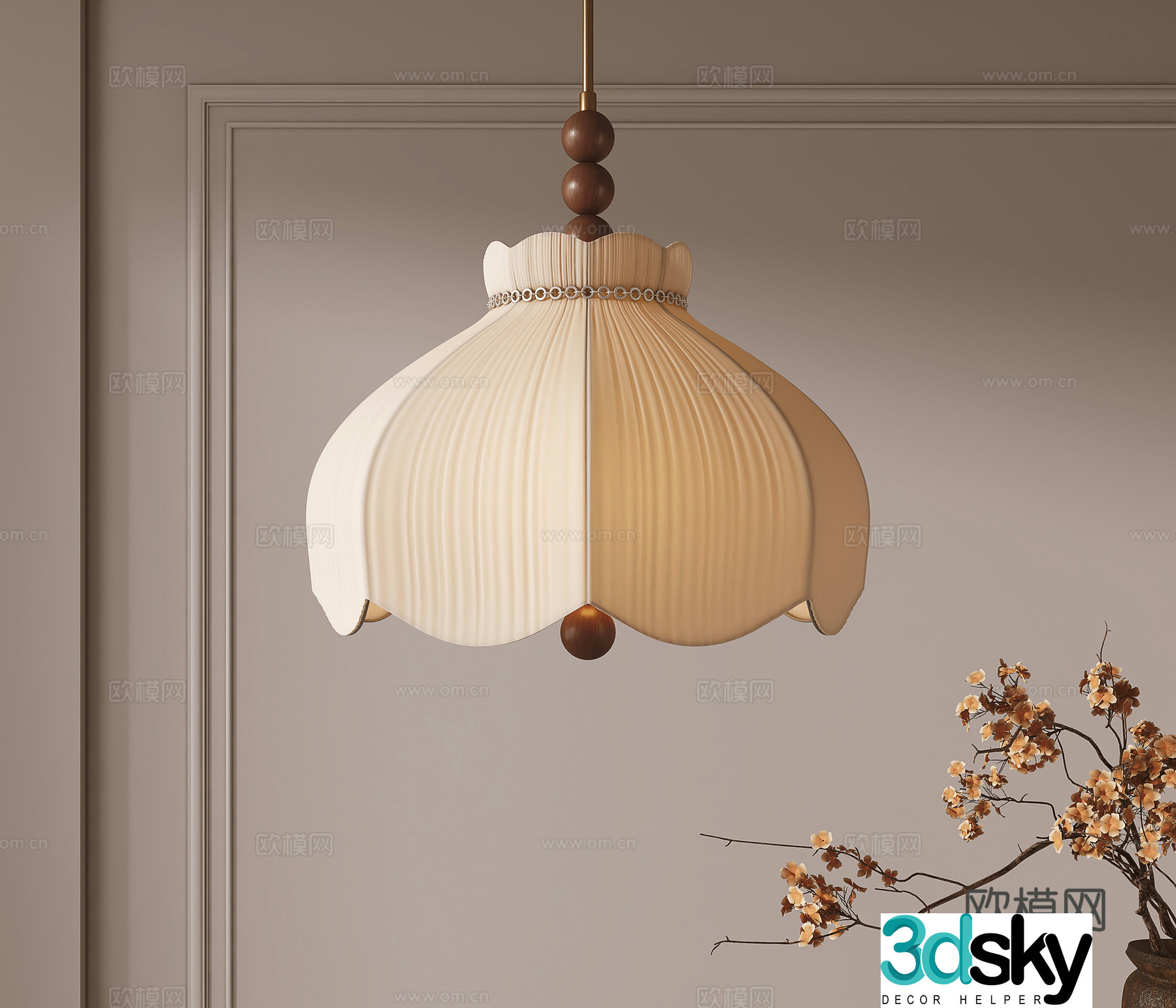 French retro chandelier 3d model