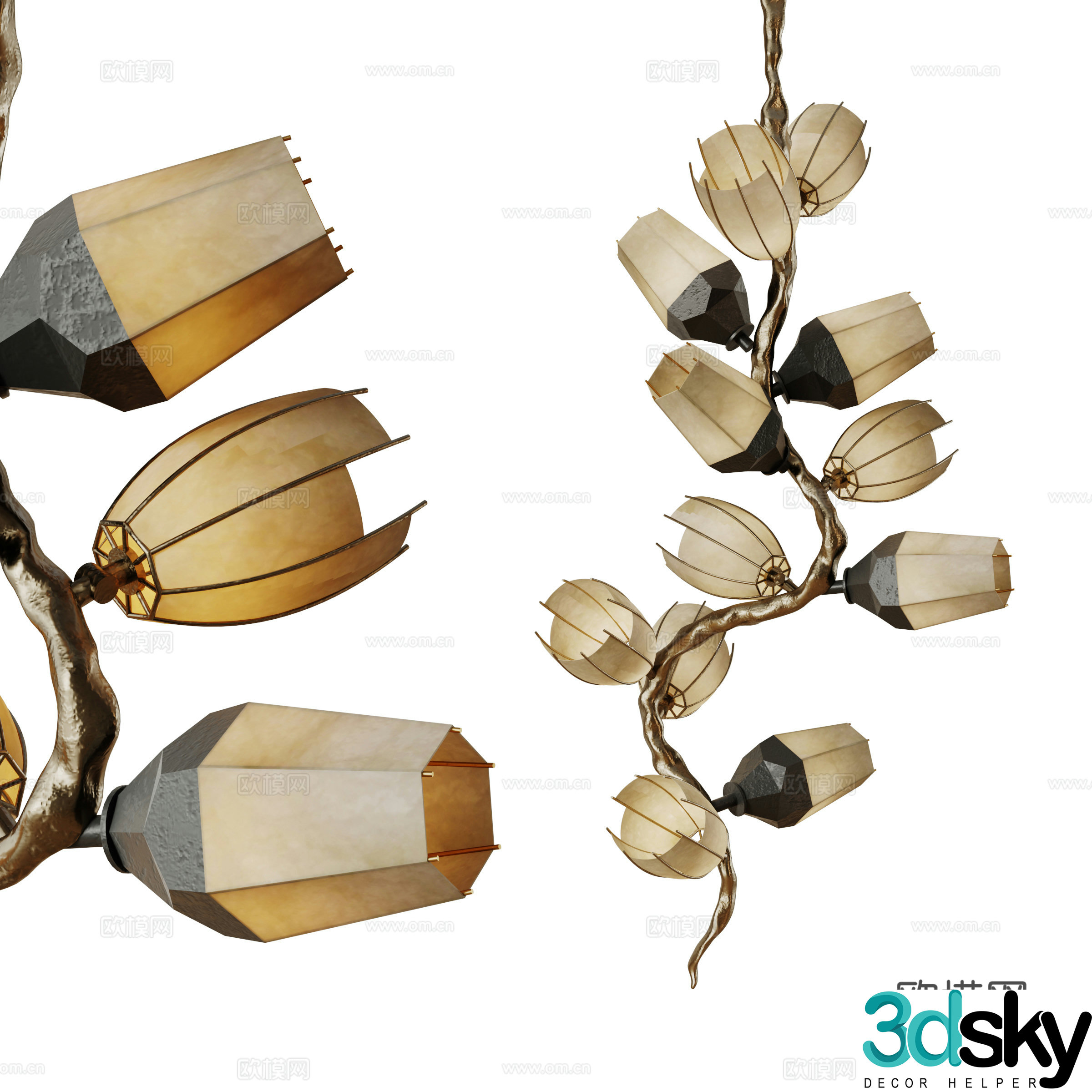 Modern floor lamp 3d model