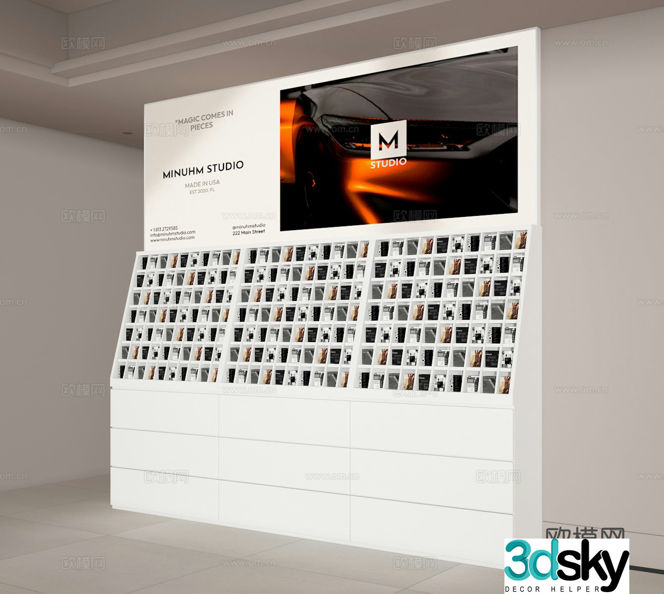 3D model of counter