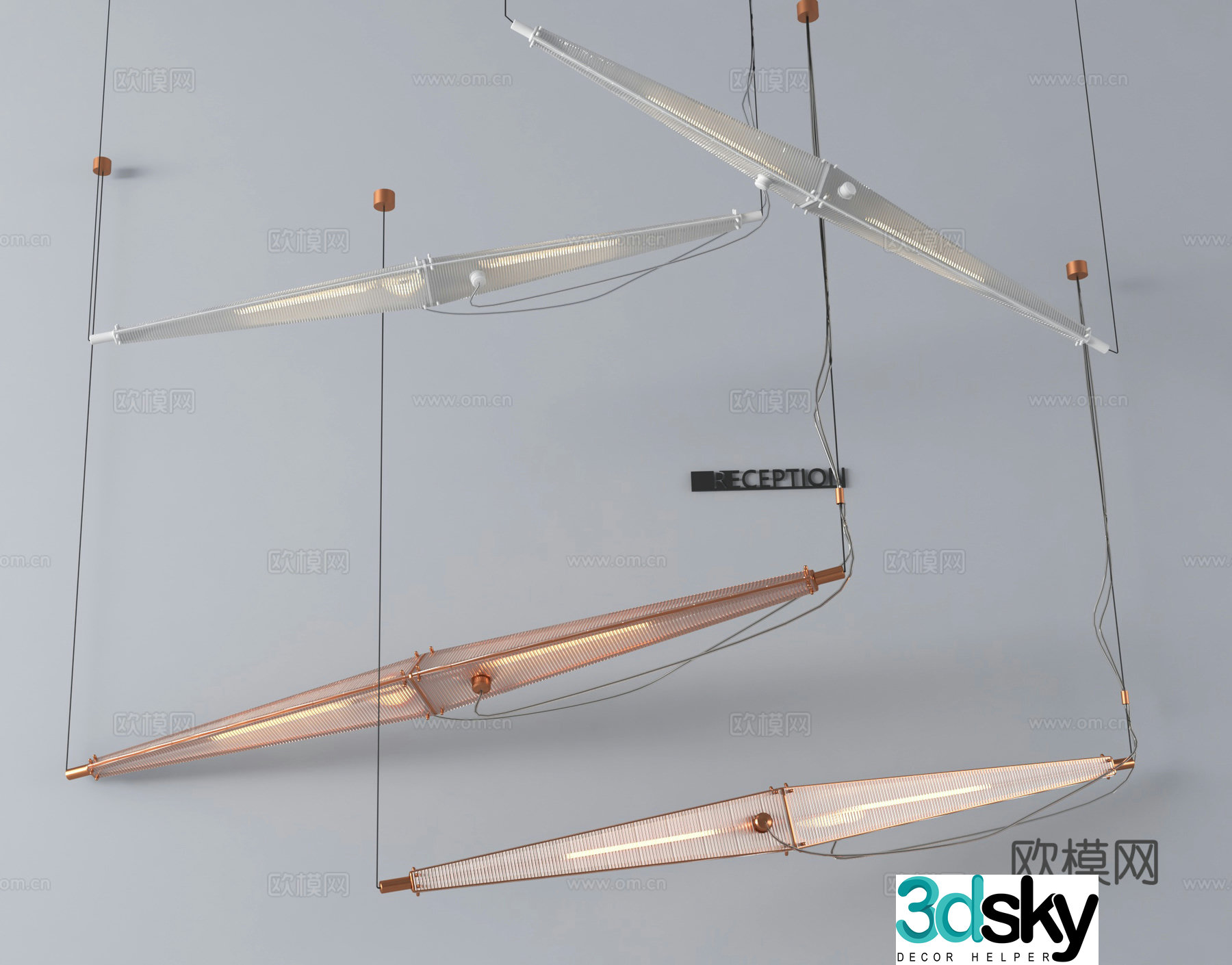 Chandelier Bar light 3d model