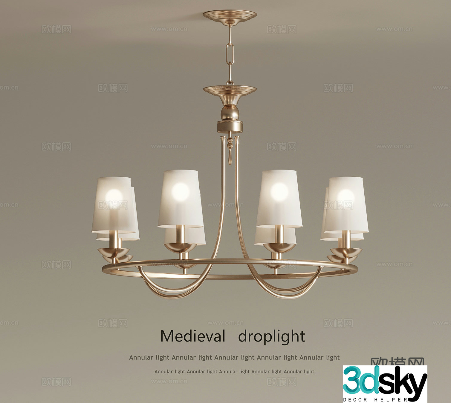 Chandelier Modern Chandelier European Chandelier 3D Model