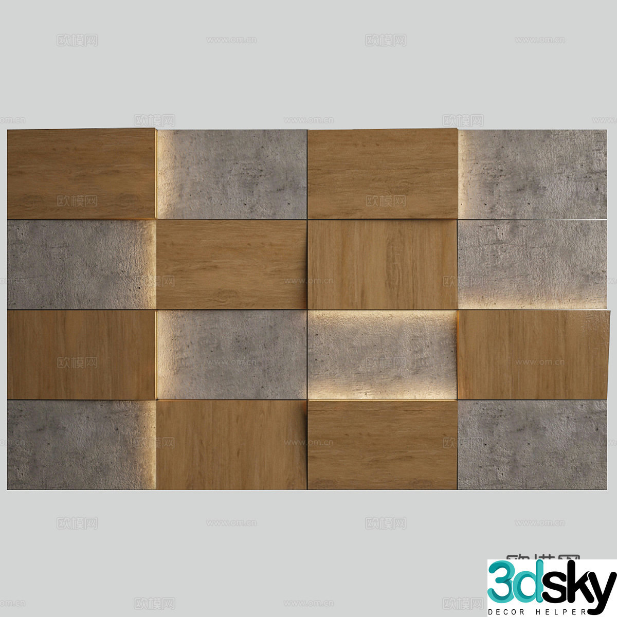 Modern Italian background wall 3d model