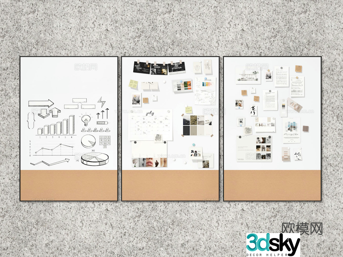 Whiteboard 3D model