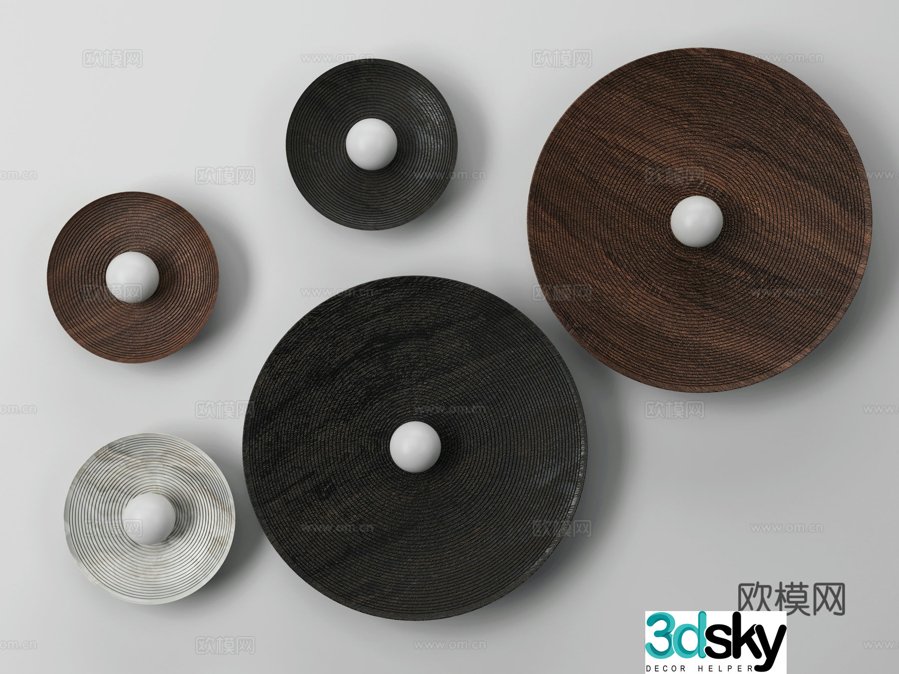 Modern minimalist retro wall lamp 3d model