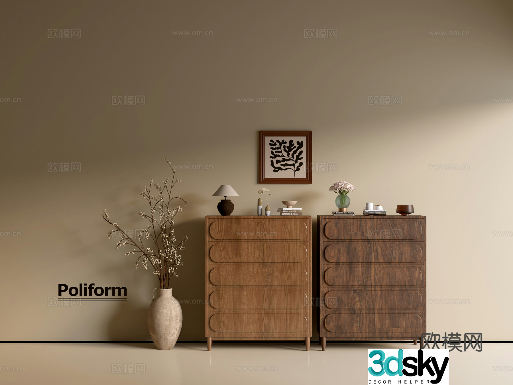 Modern wood grain cabinet ins wind minimalist wind cabinet whole cabinet sideboard balcony cabinet storage 3D model