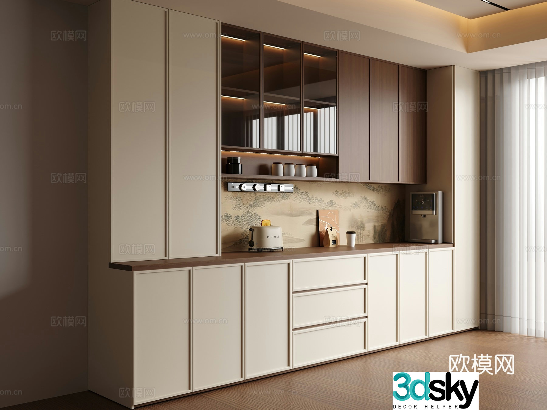 Modern medieval sideboard Song’s sideboard 3D model