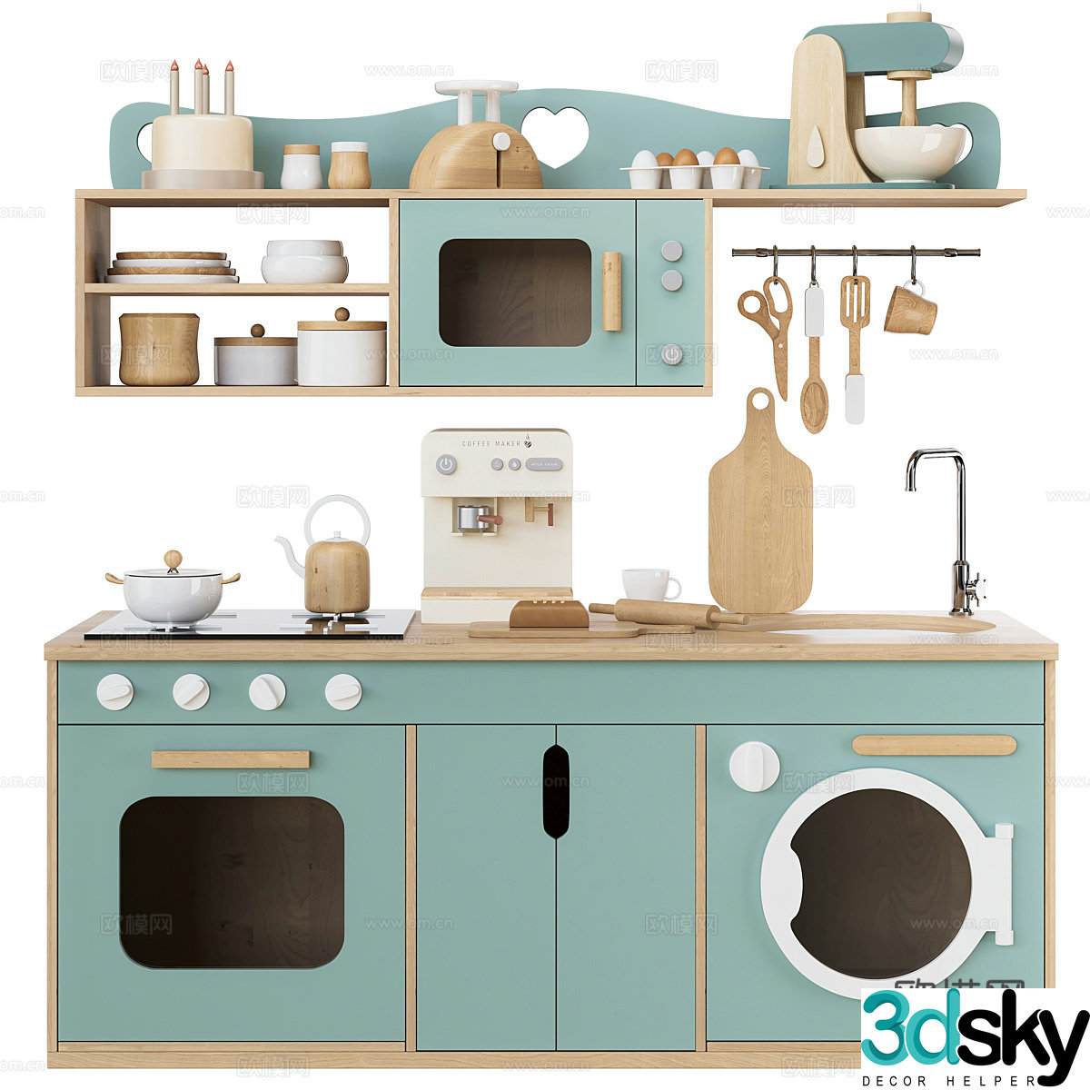 Modern Nordic children’s jewelry toys toys kitchen 3d model