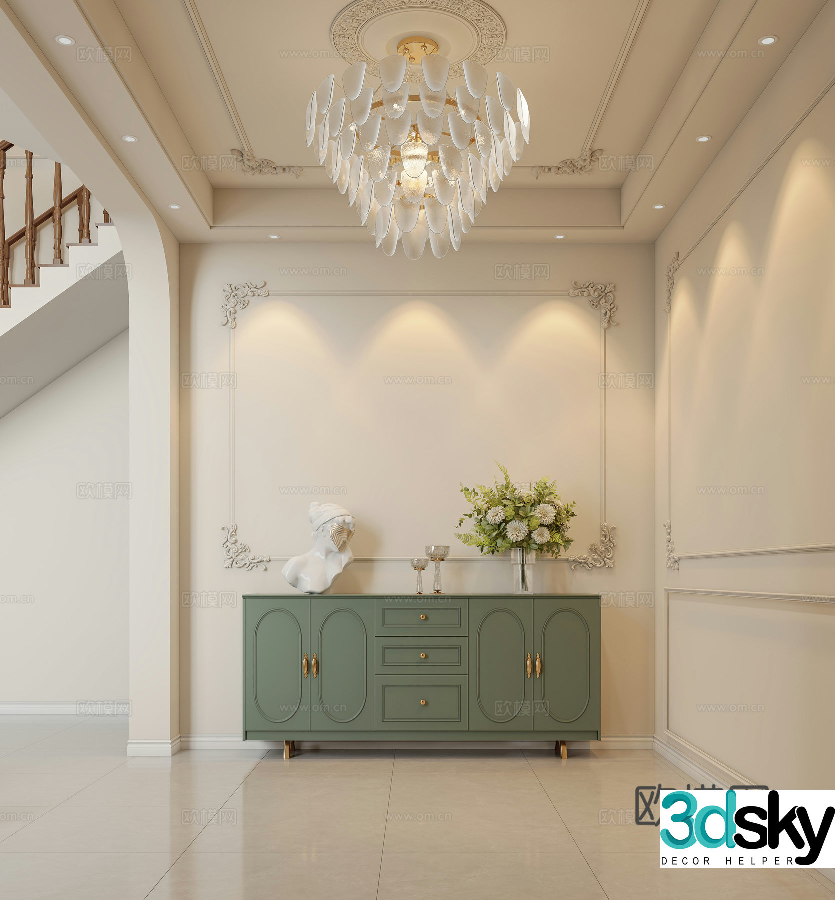 3D model of entrance cabinet