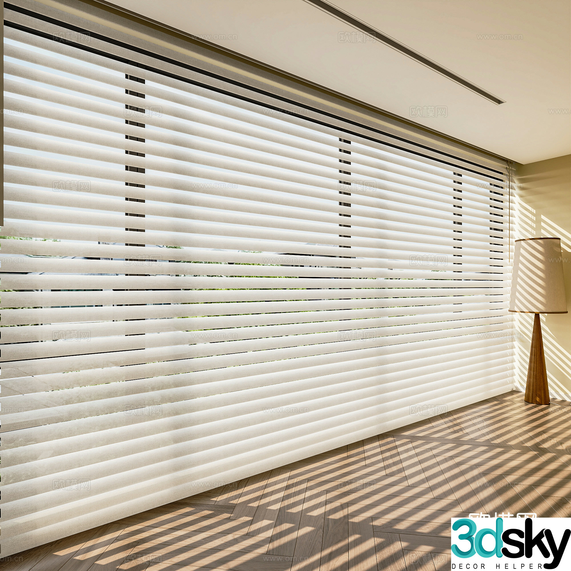 Modern curtains Dream curtains Venetian blinds blinds Lock curtains Rolling curtains 3D model