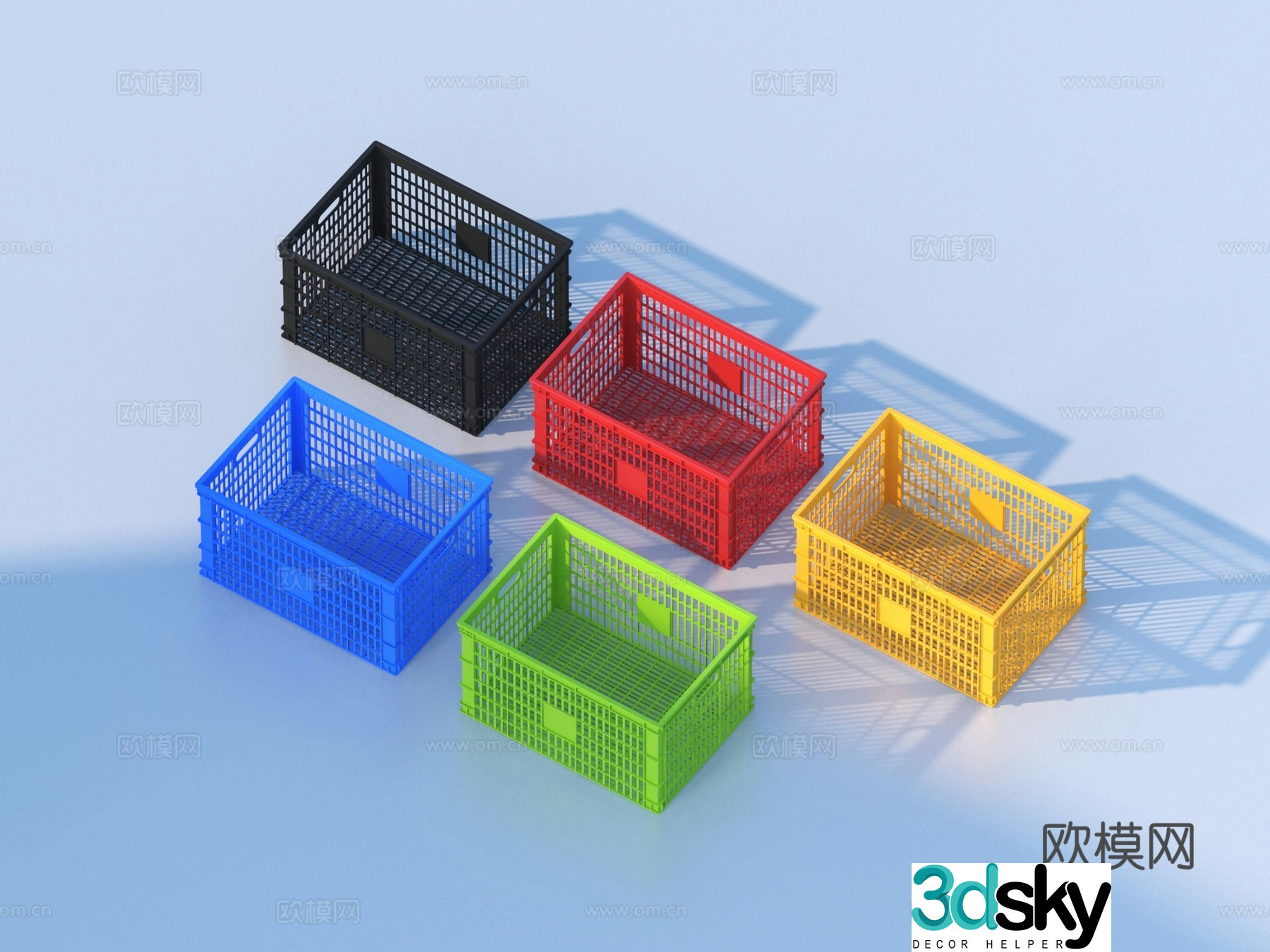 Plastic basket Storage basket Storage box Storage basket 3D model