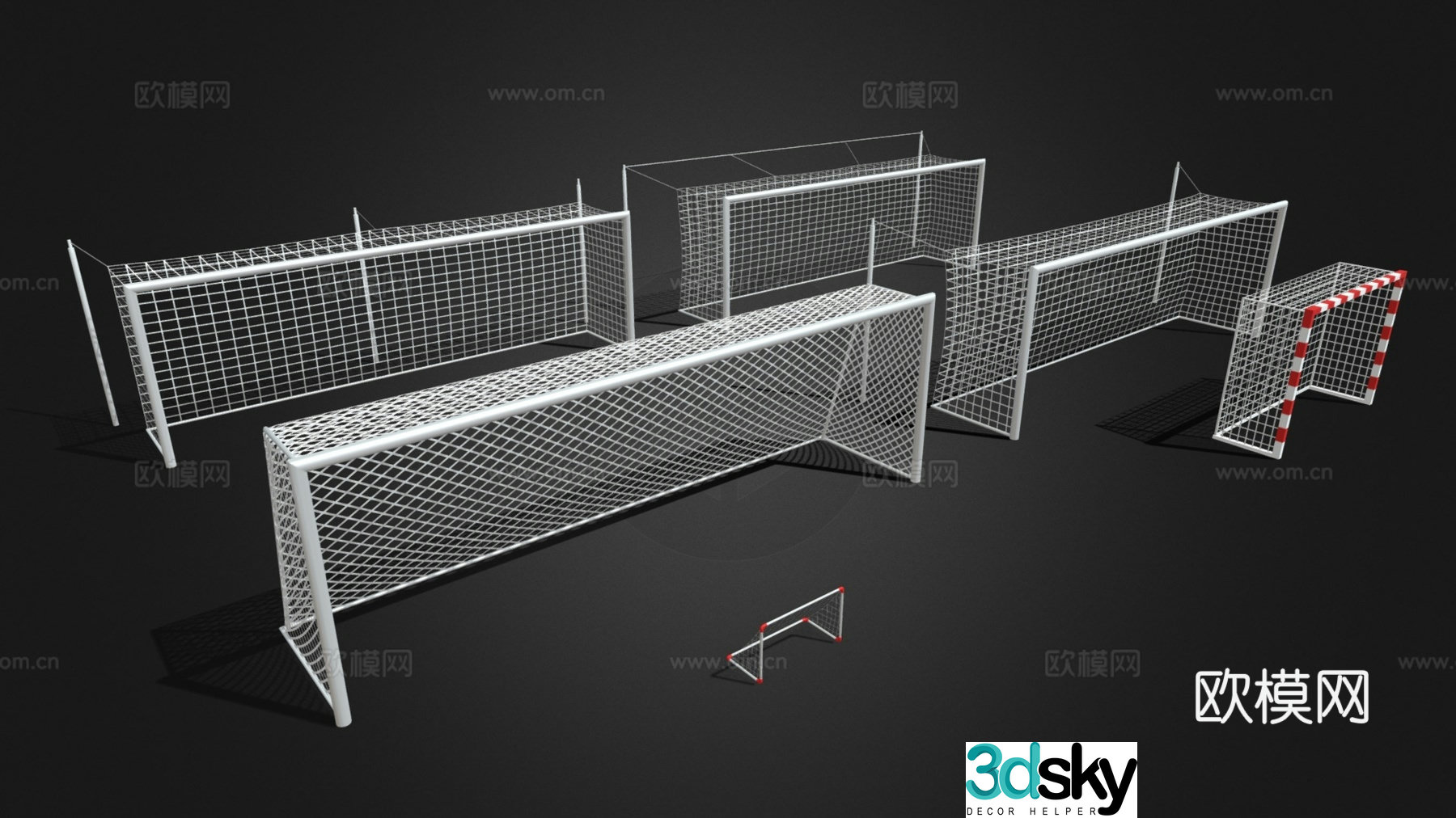 Sports equipment goal football goal 3d model