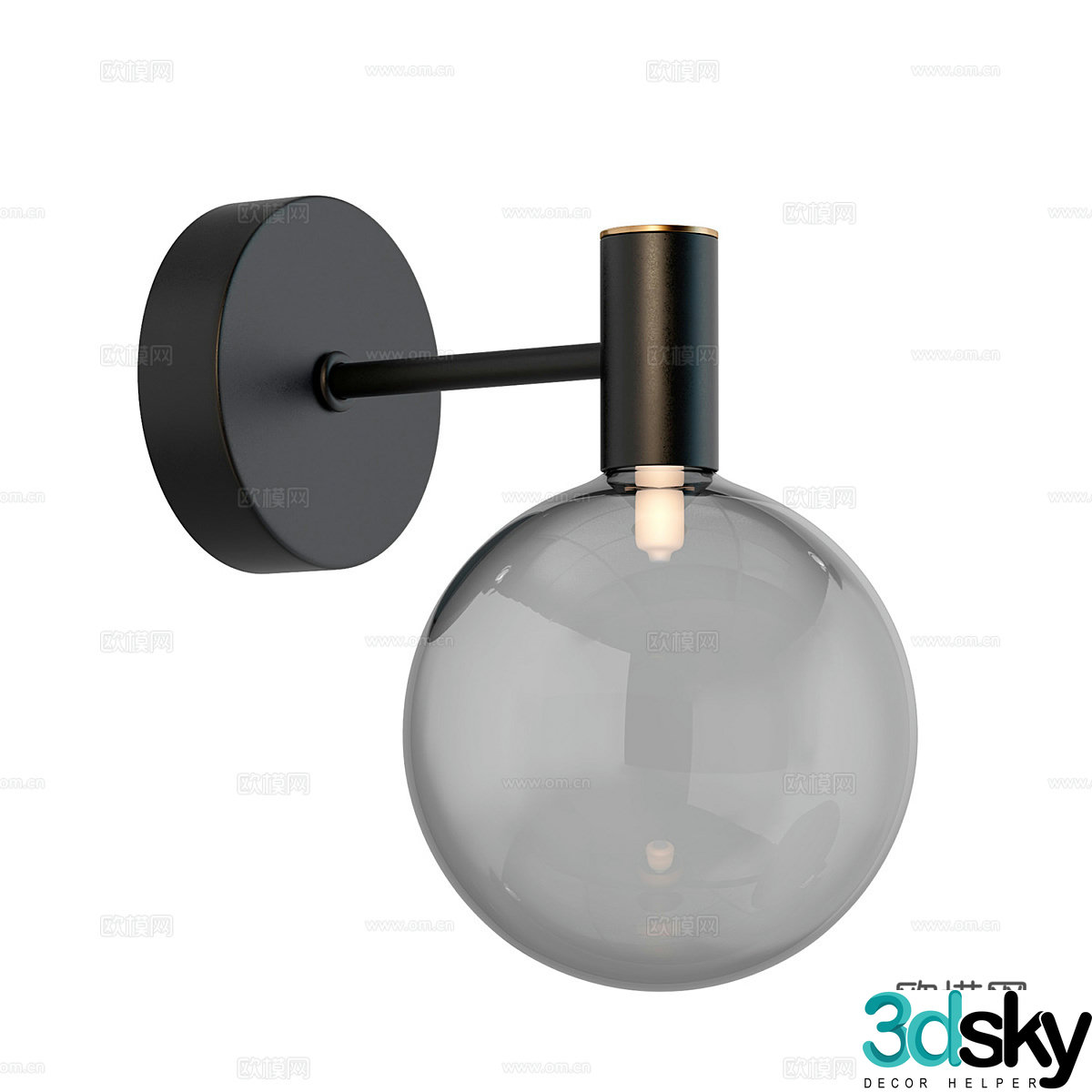 Modern simple wall lamp wall lamp simple wall lamp spherical wall lamp decorative wall lamp 3d model