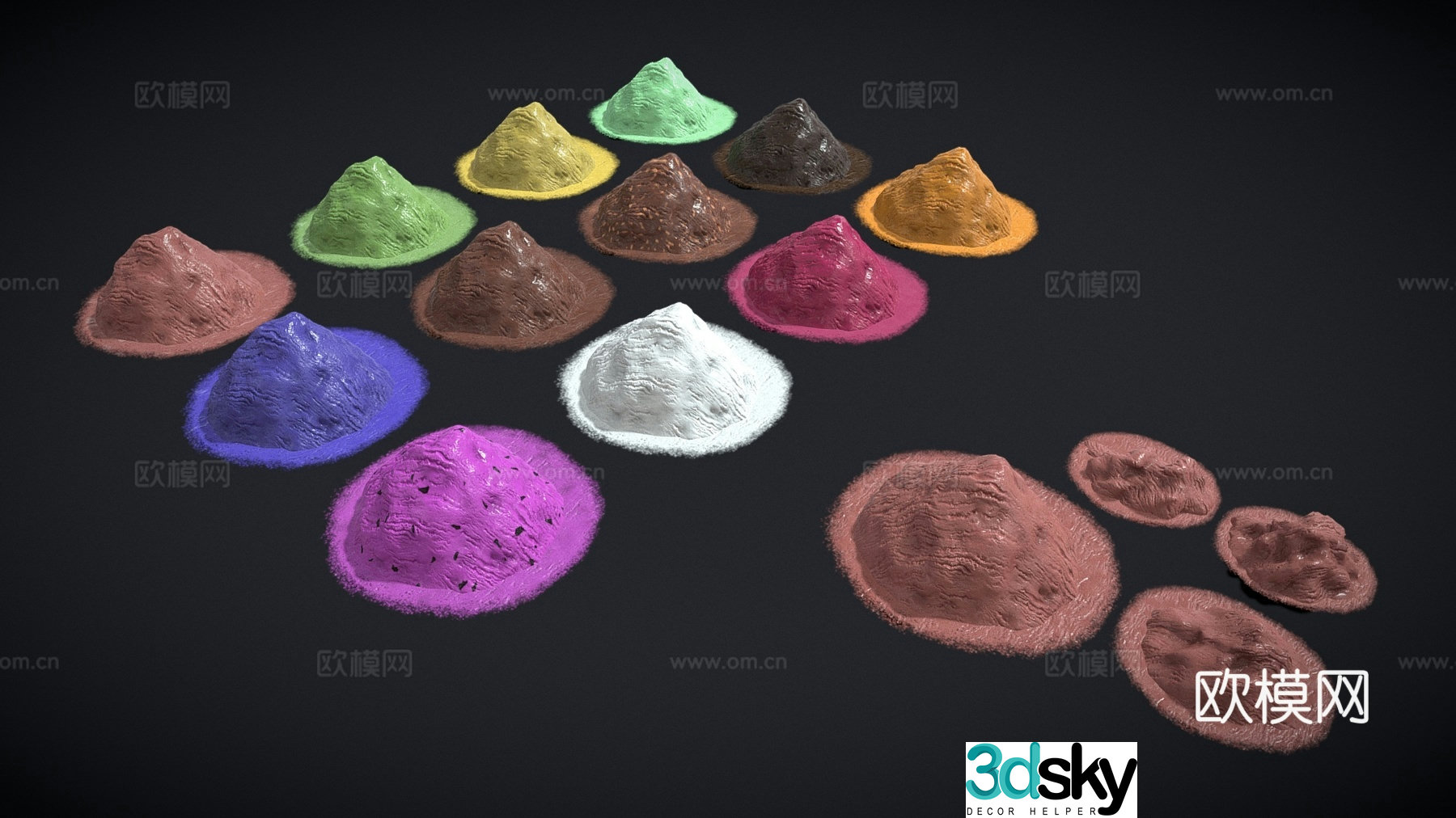 Toy Colored Sand Plasticine 3D Model