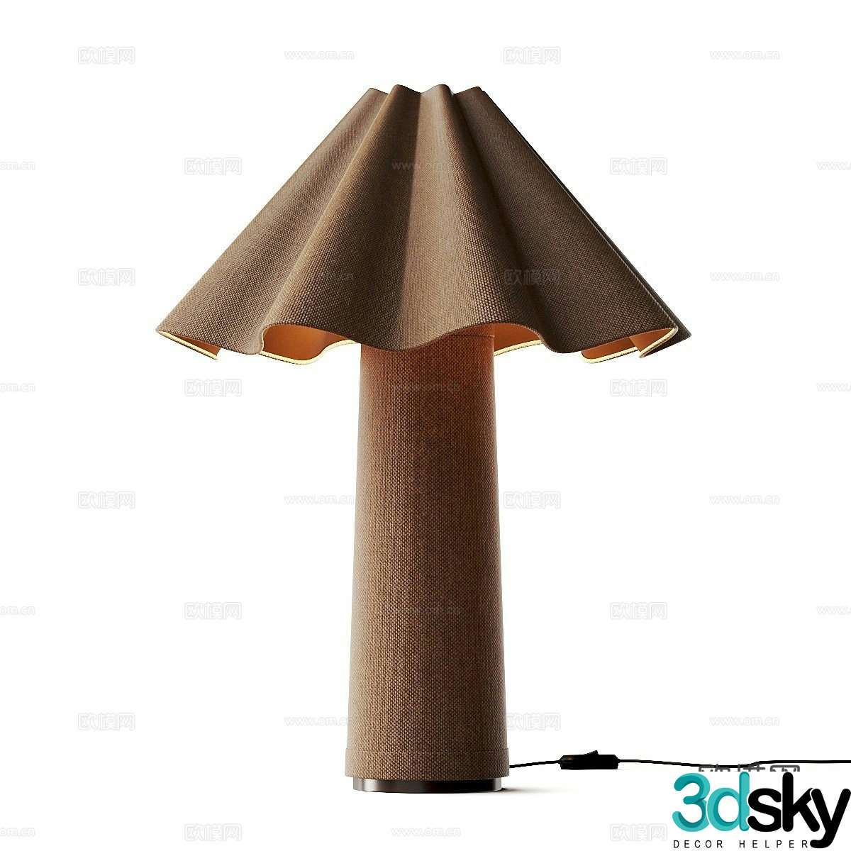 Georgia modern desk lamp fabric desk lamp decorative desk lamp 3d model