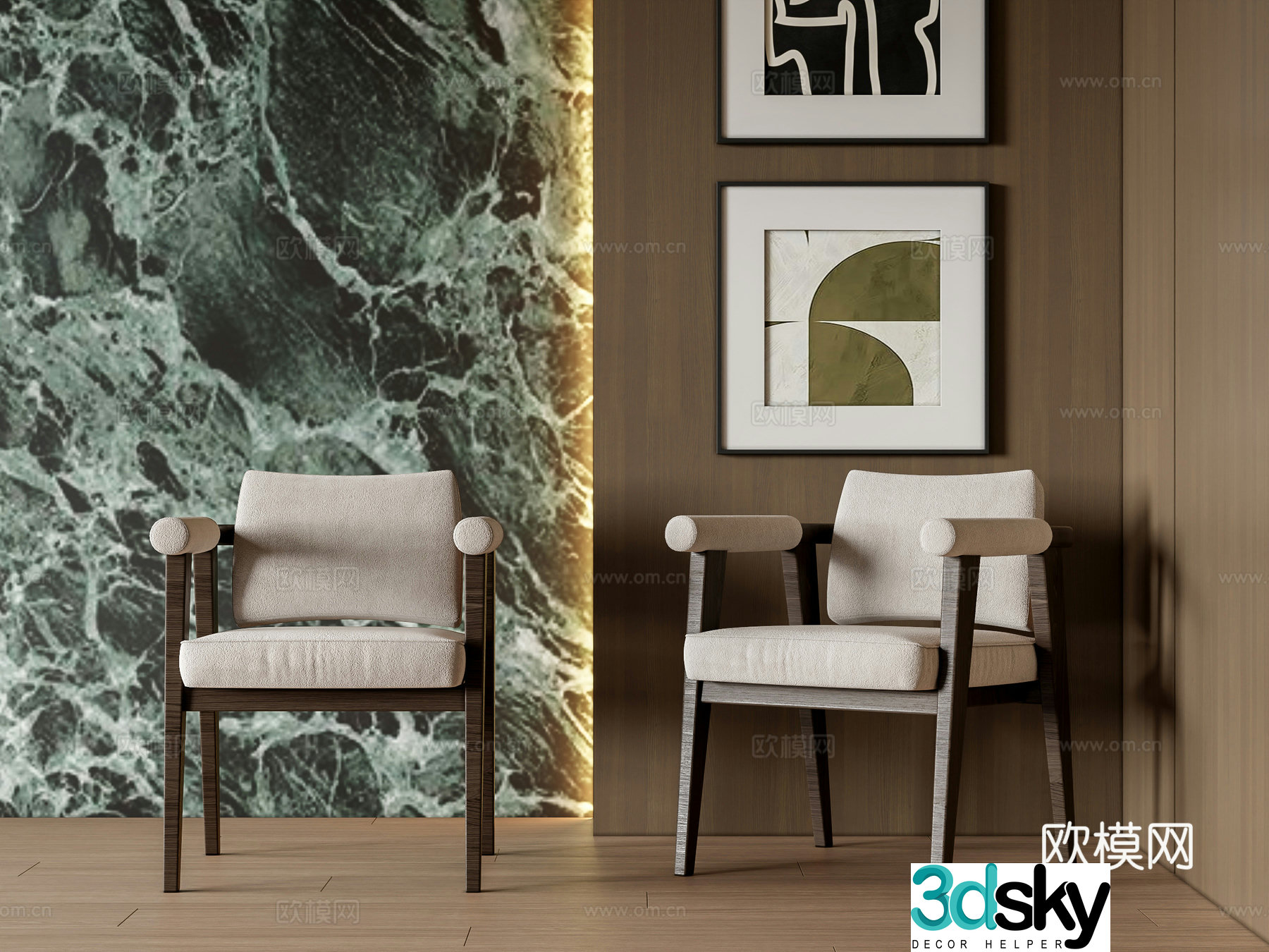 Modern single chair 3d model
