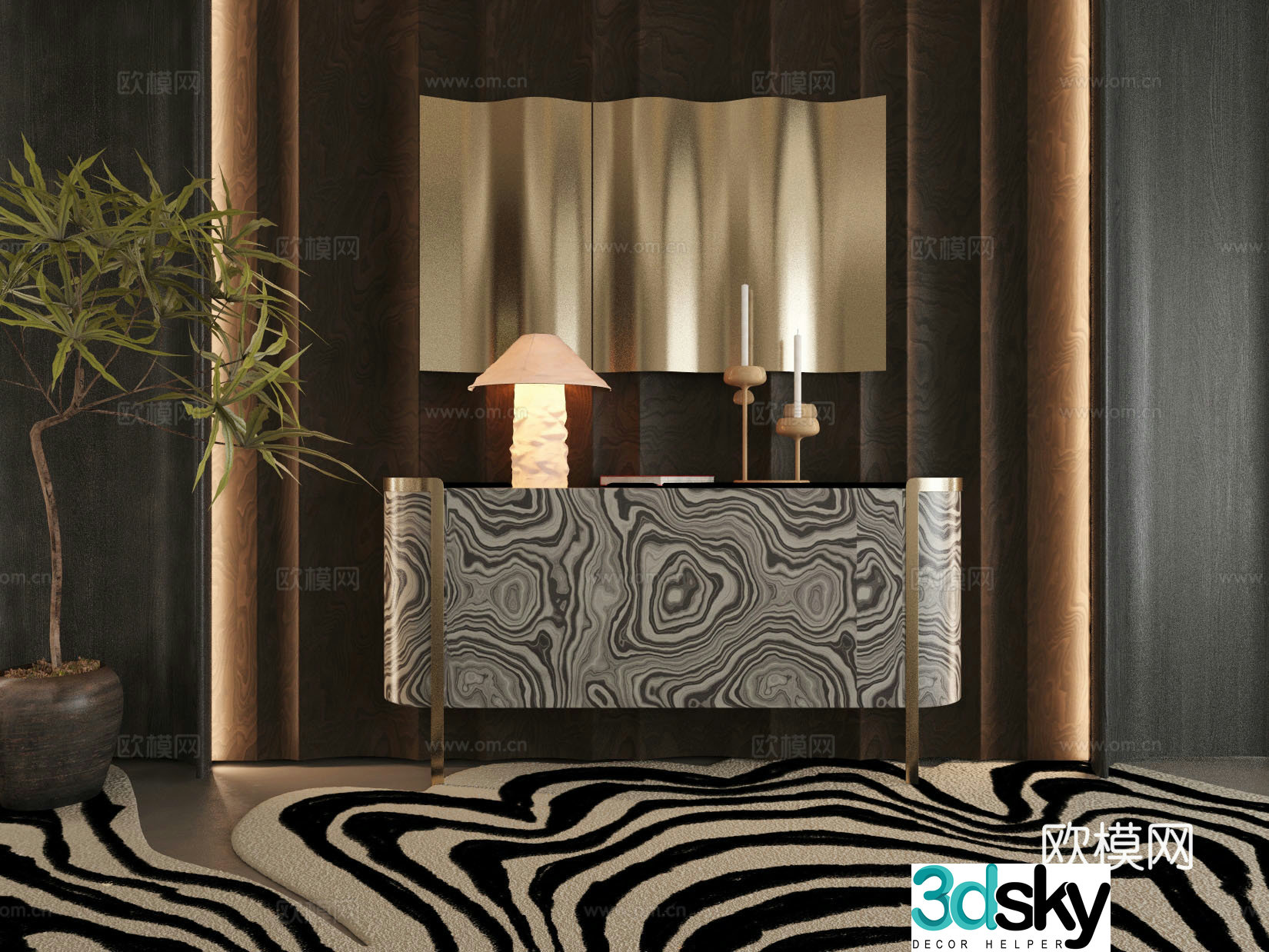 Italian style sideboard 3D model