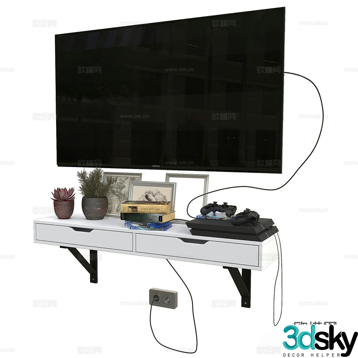 TV cabinet TV game console ps43d model