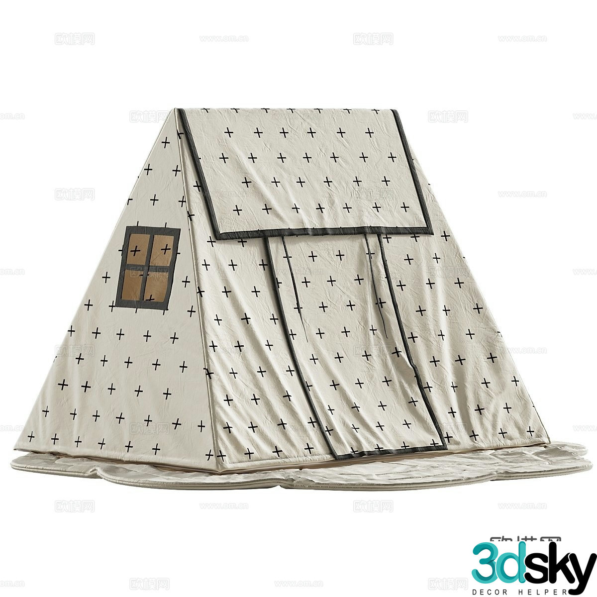 Modern tent bed fabric children’s bed creative children’s bed 3d model