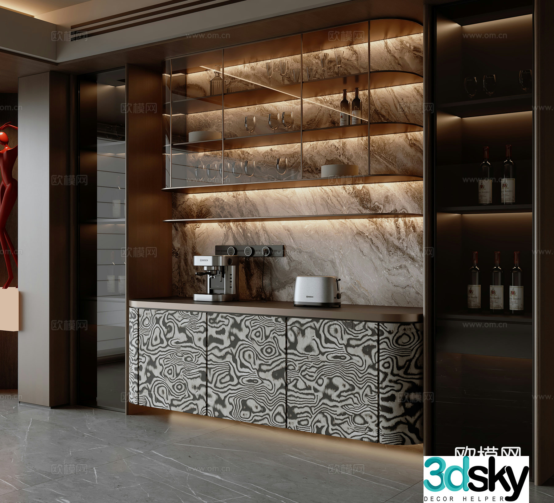 3D model of Italian sideboard
