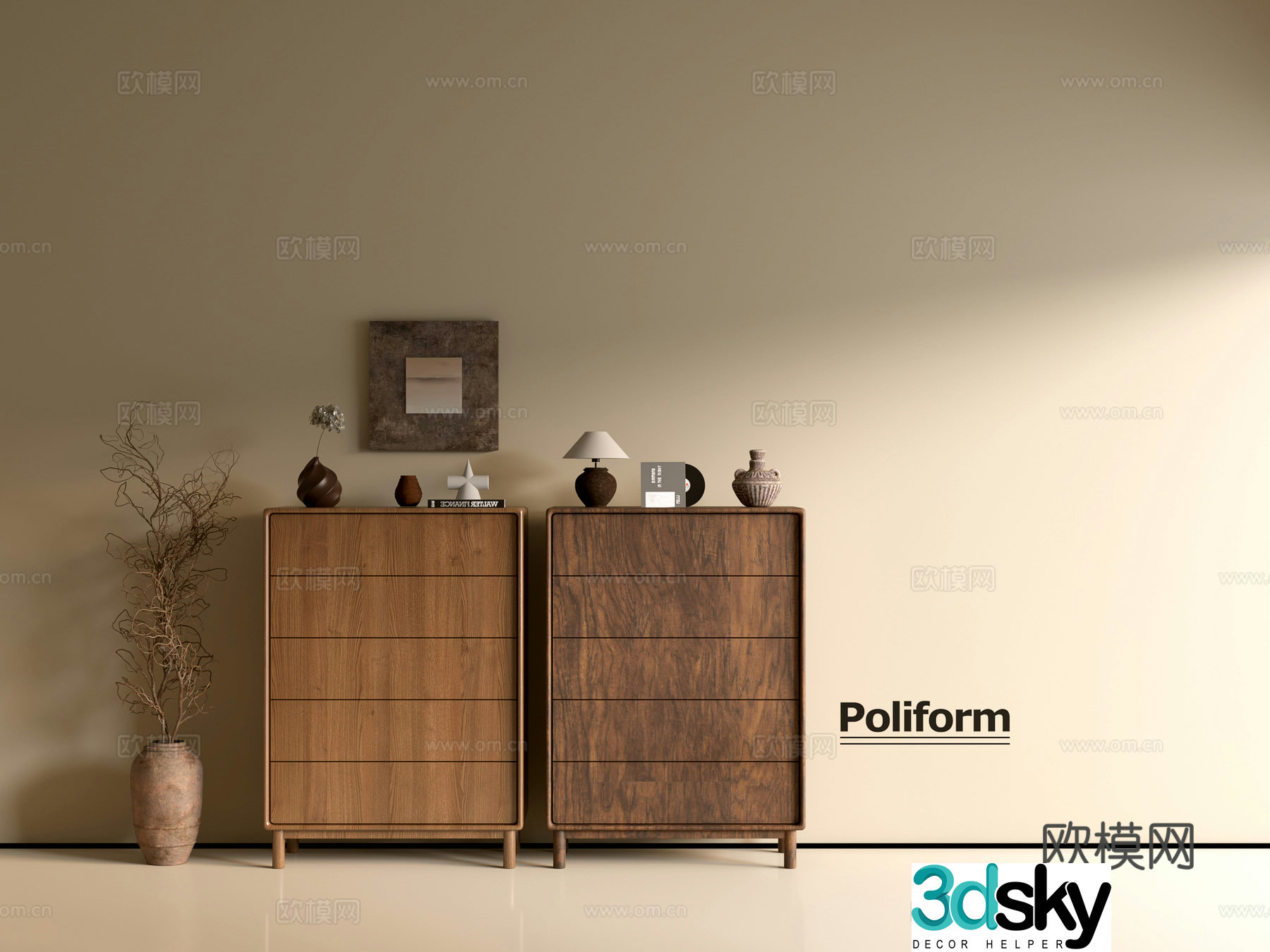 Modern wood grain cabinet ins wind minimalist wind cabinet whole cabinet sideboard balcony cabinet storage 3D model