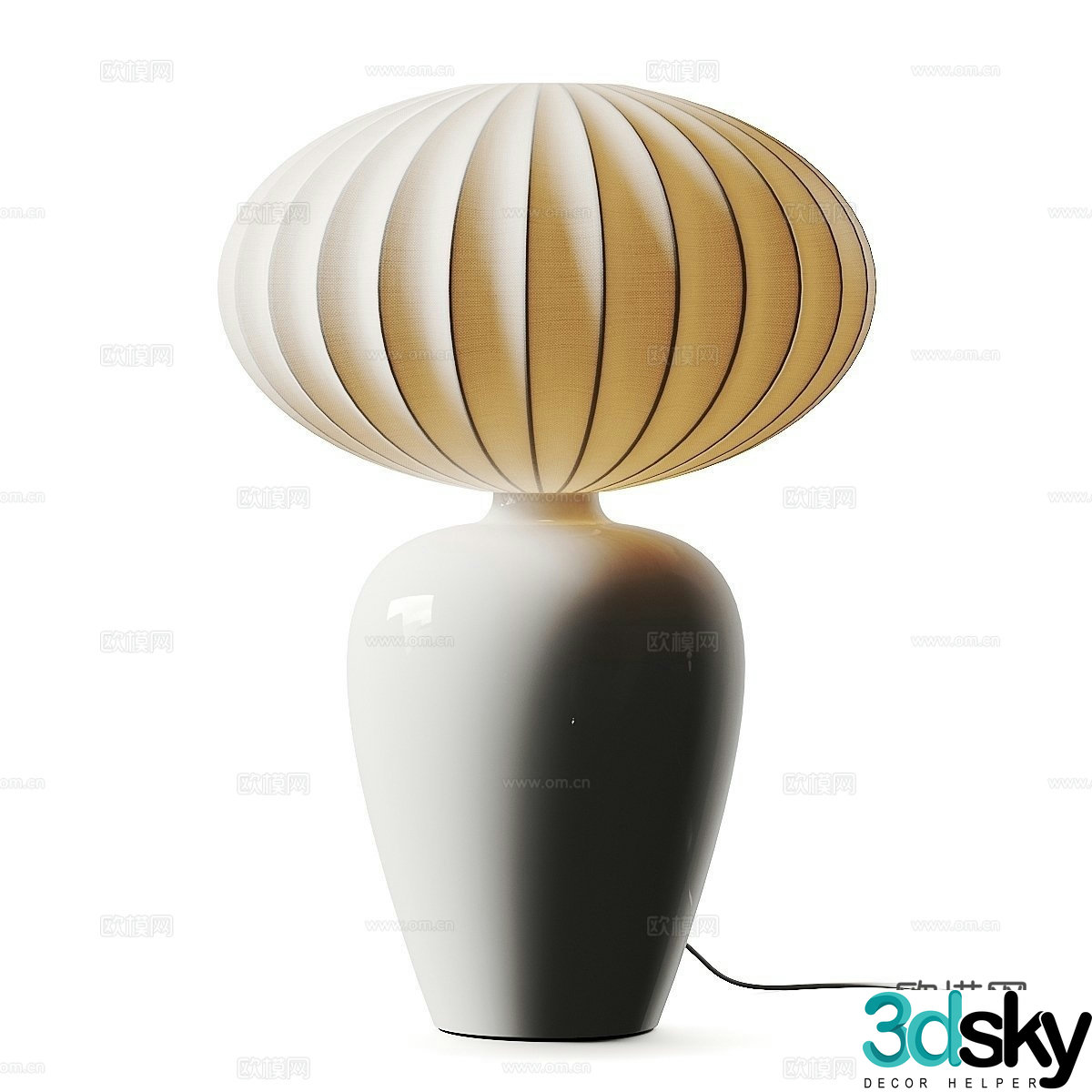 Bureau modern desk lamp glass desk lamp 3d model