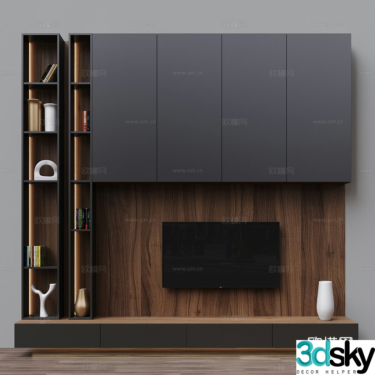 Light luxury background wall TV background wall TV cabinet TV background cabinet 3d model
