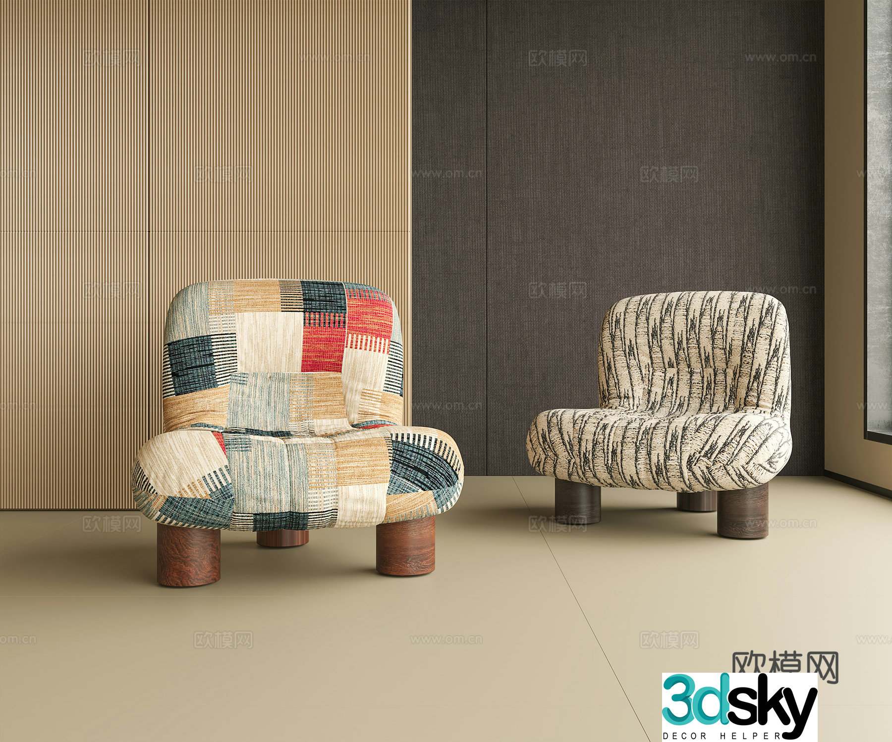 Modern leisure chair 3d model