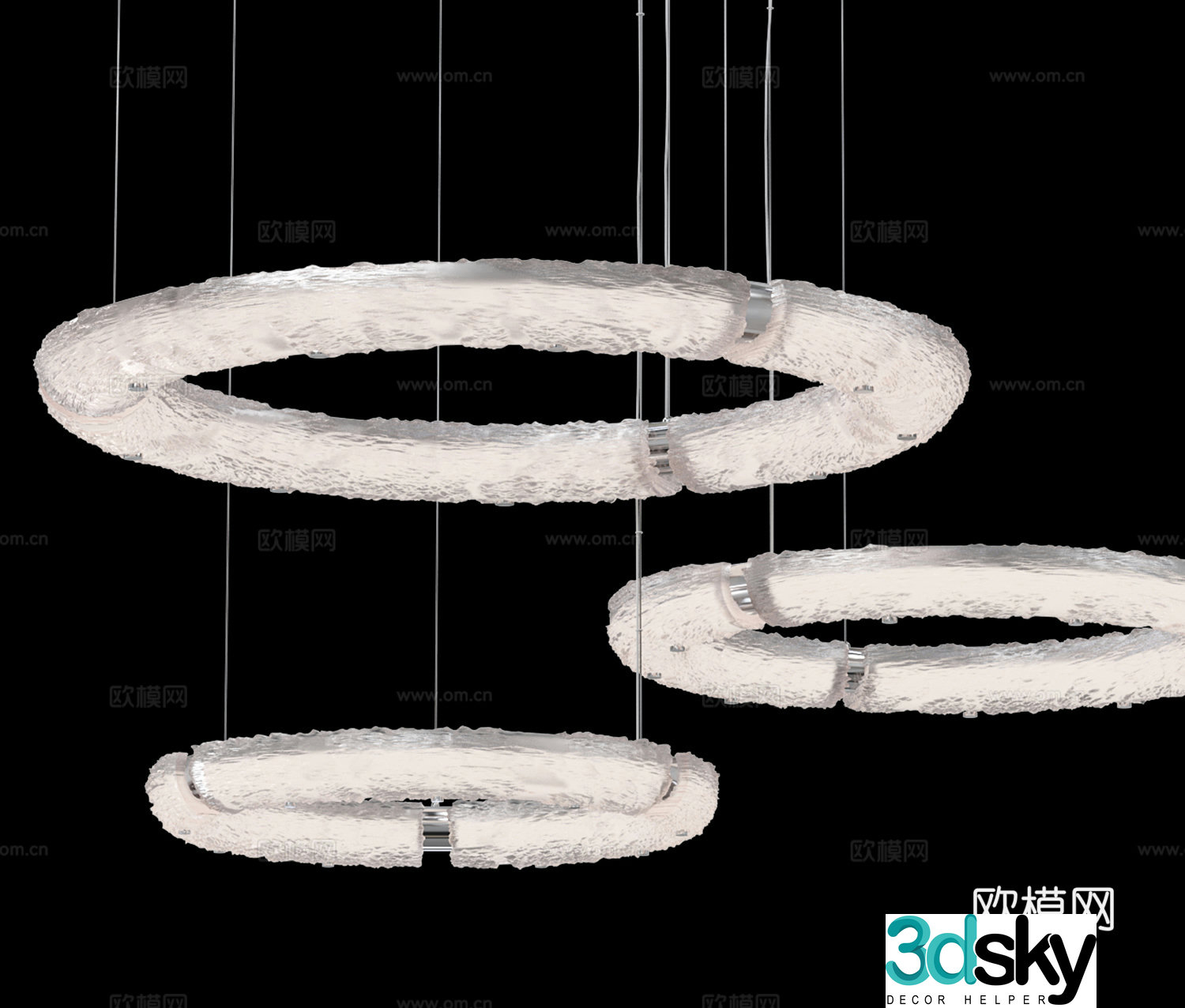 Ring Chandelier Chandelier Combination High Chandelier 3D Model