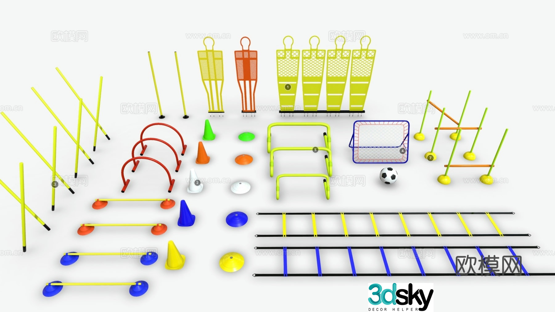 Sports equipment football training equipment sports equipment exercise equipment 3d model