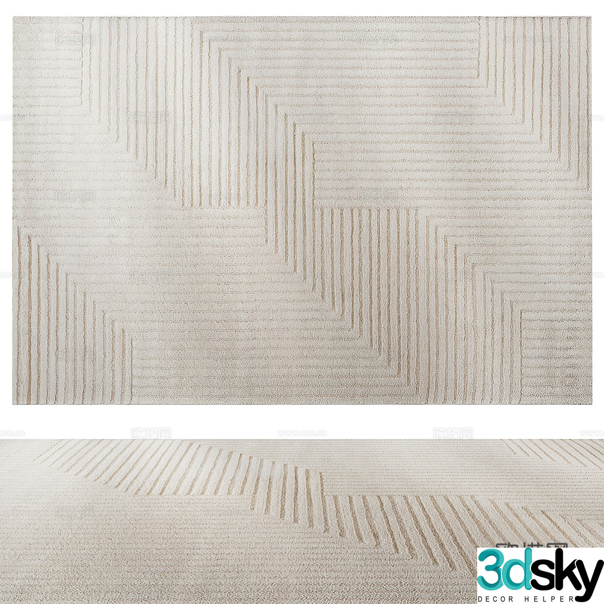 Square carpet 3d model