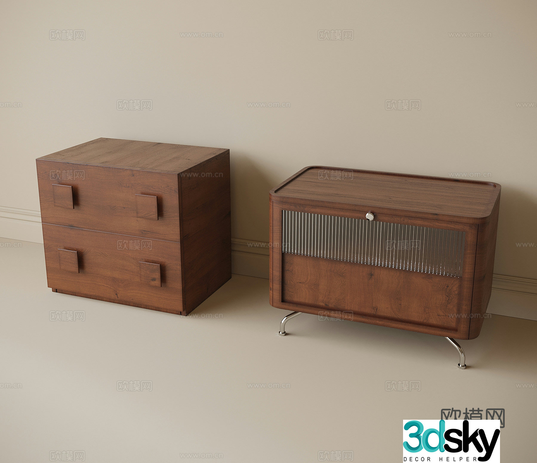 Modern night table 3d model
