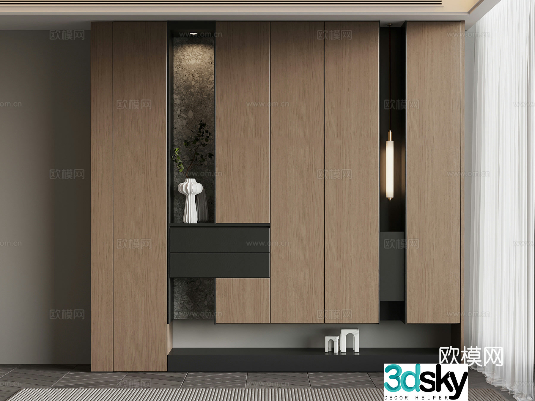 Shoe cabinet Italian shoe cabinet 3d model