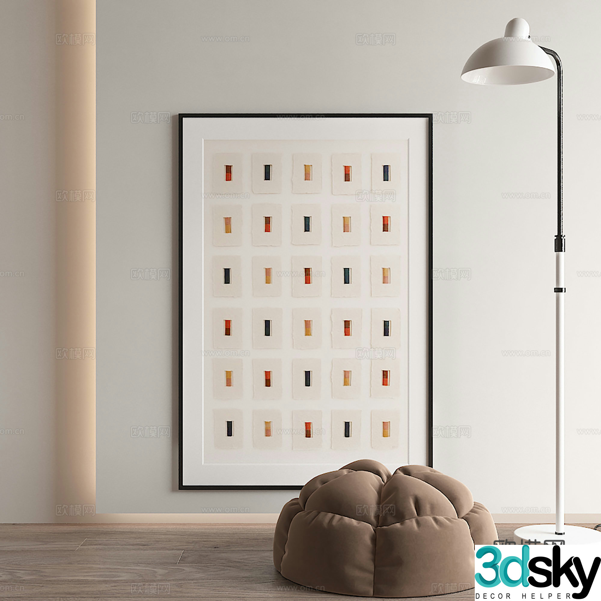 Modern decorative painting 3d model