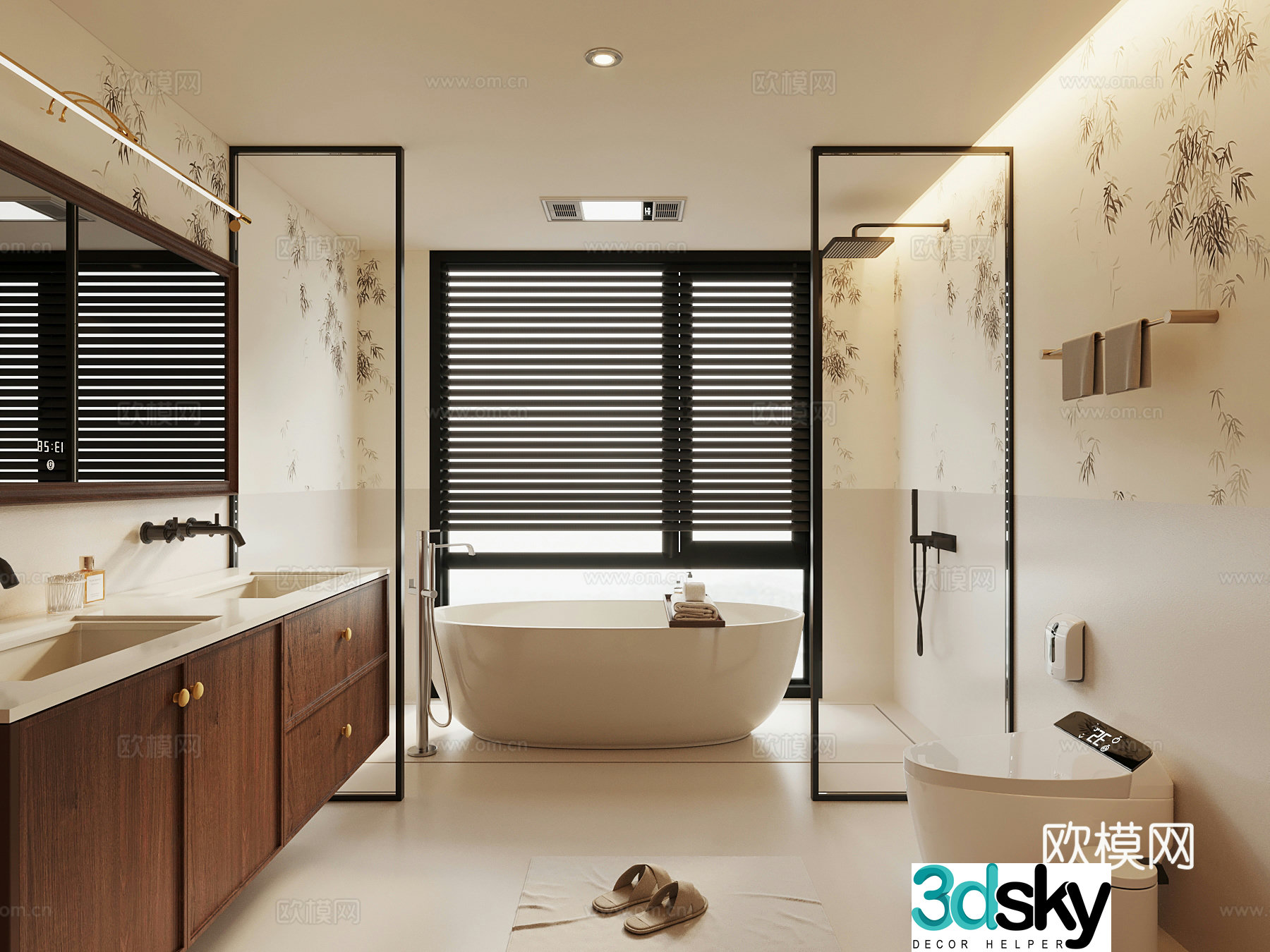 Bathroom ancient bathroom bathroom cabinet shower 3d model