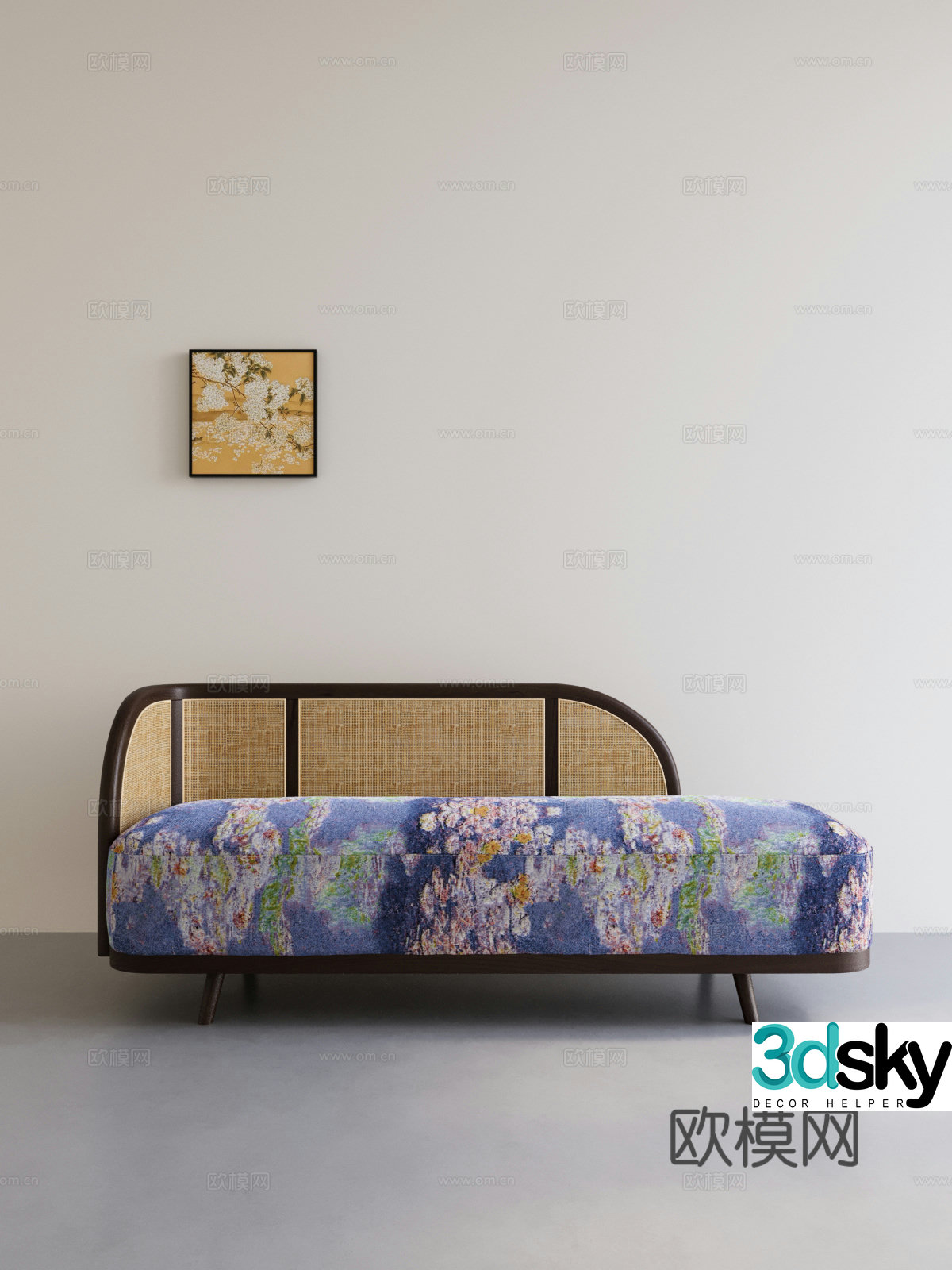 Modern medieval chaise longue 3d model