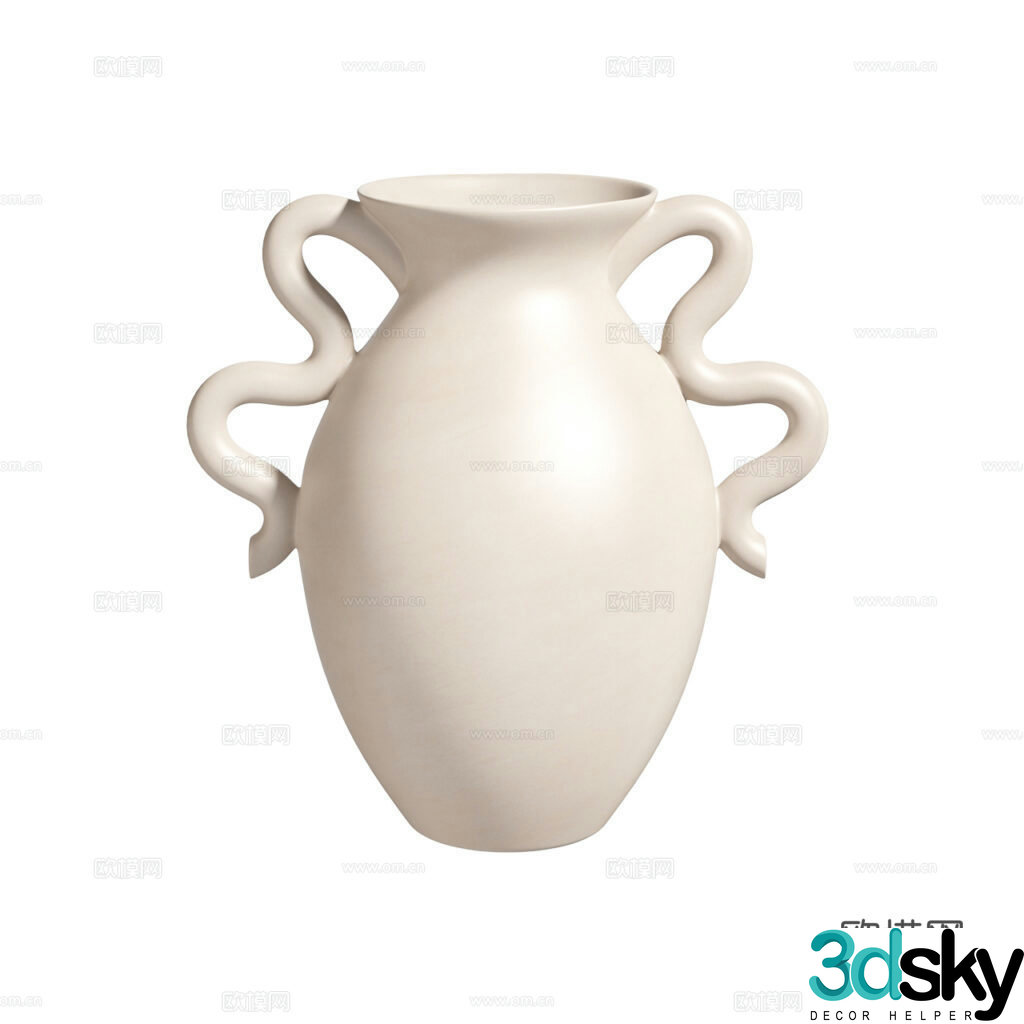 New Chinese-style ceramic vase pot 3d model