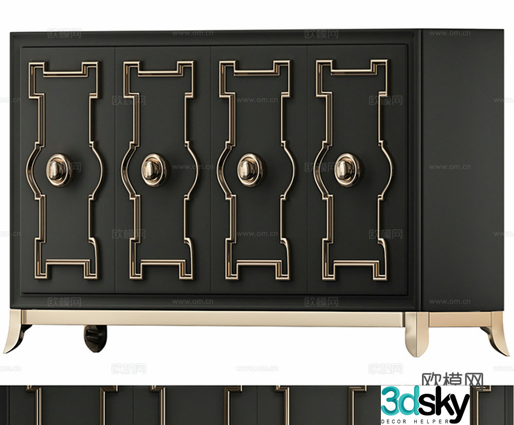 Cabinet Side Cabinet End View Cabinet 3D Model