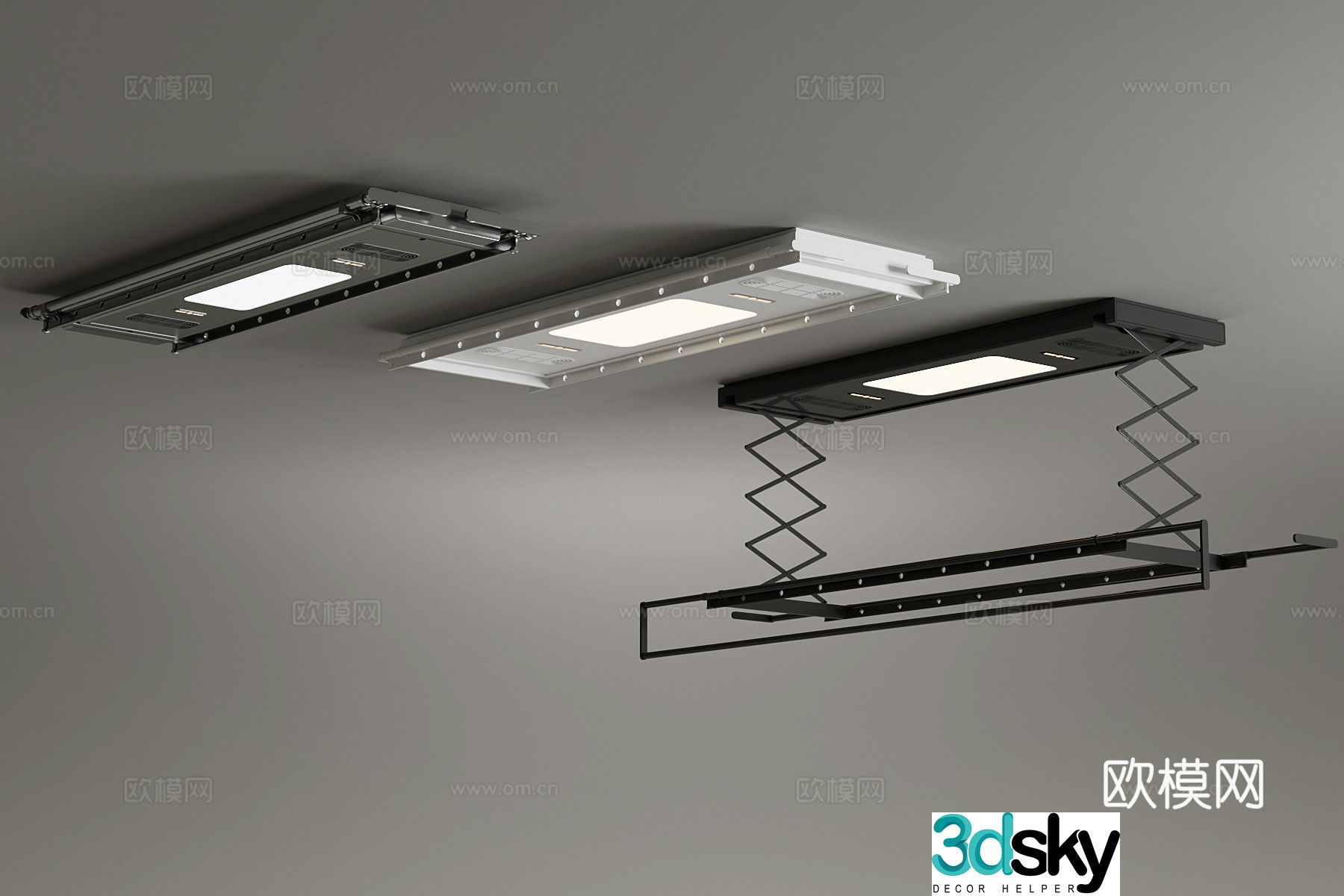 01 Modern Clothes Drying Rack Electric Clothes Drying Rack 3D Model