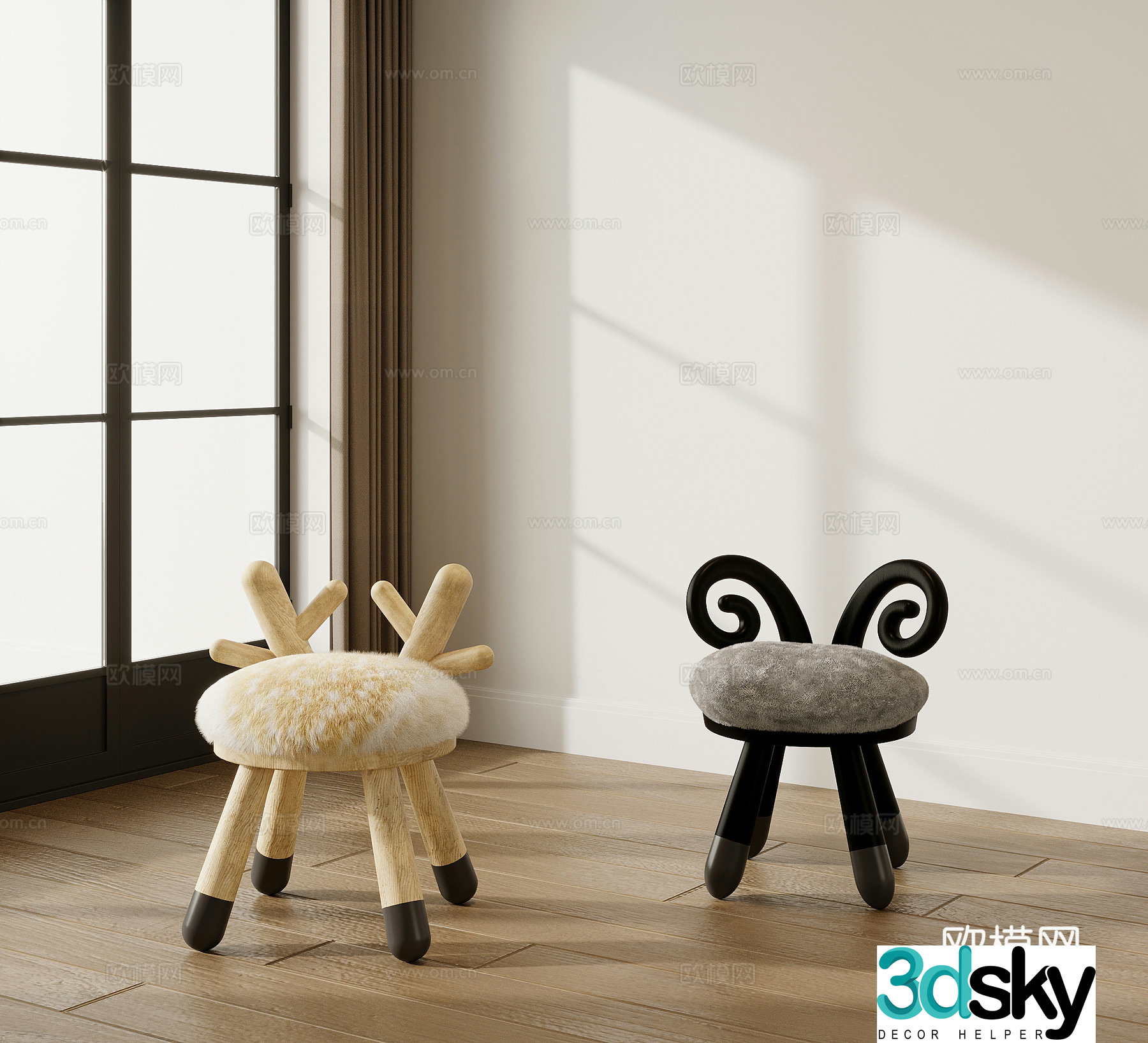 Children’s Chair Modern Children’s Chair Children’s Stool 3D Model