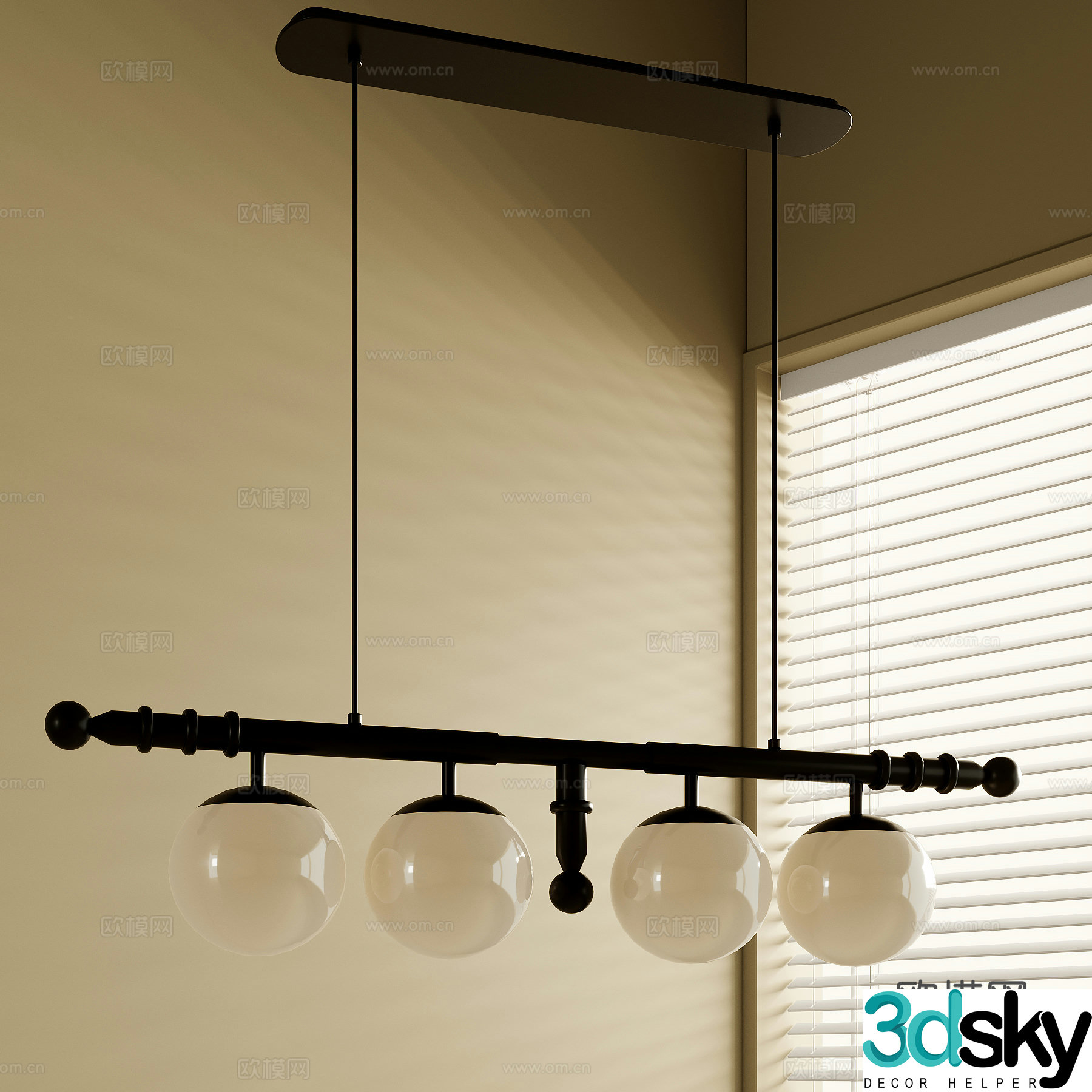 French chandeliers 3d model